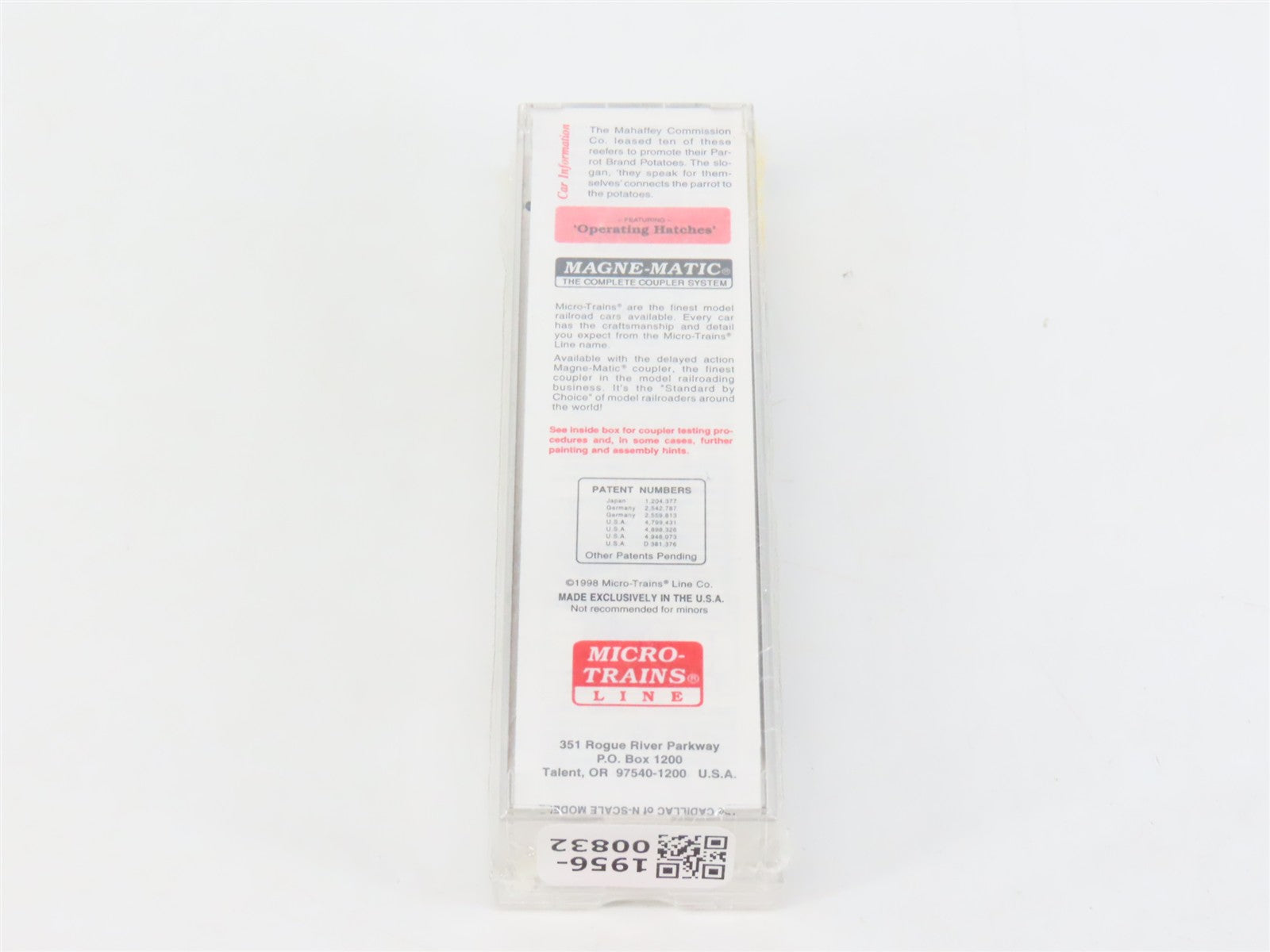 N Scale Micro-Trains MTL 49480 MACX Mahaffey Commission Co. 40' Reefer 3300 RTR
