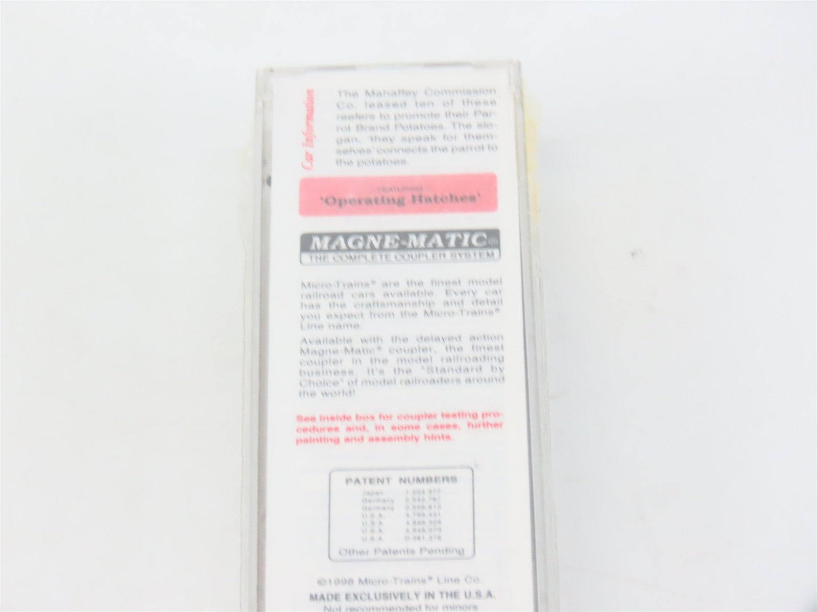 N Scale Micro-Trains MTL 49480 MACX Mahaffey Commission Co. 40' Reefer 3300 RTR