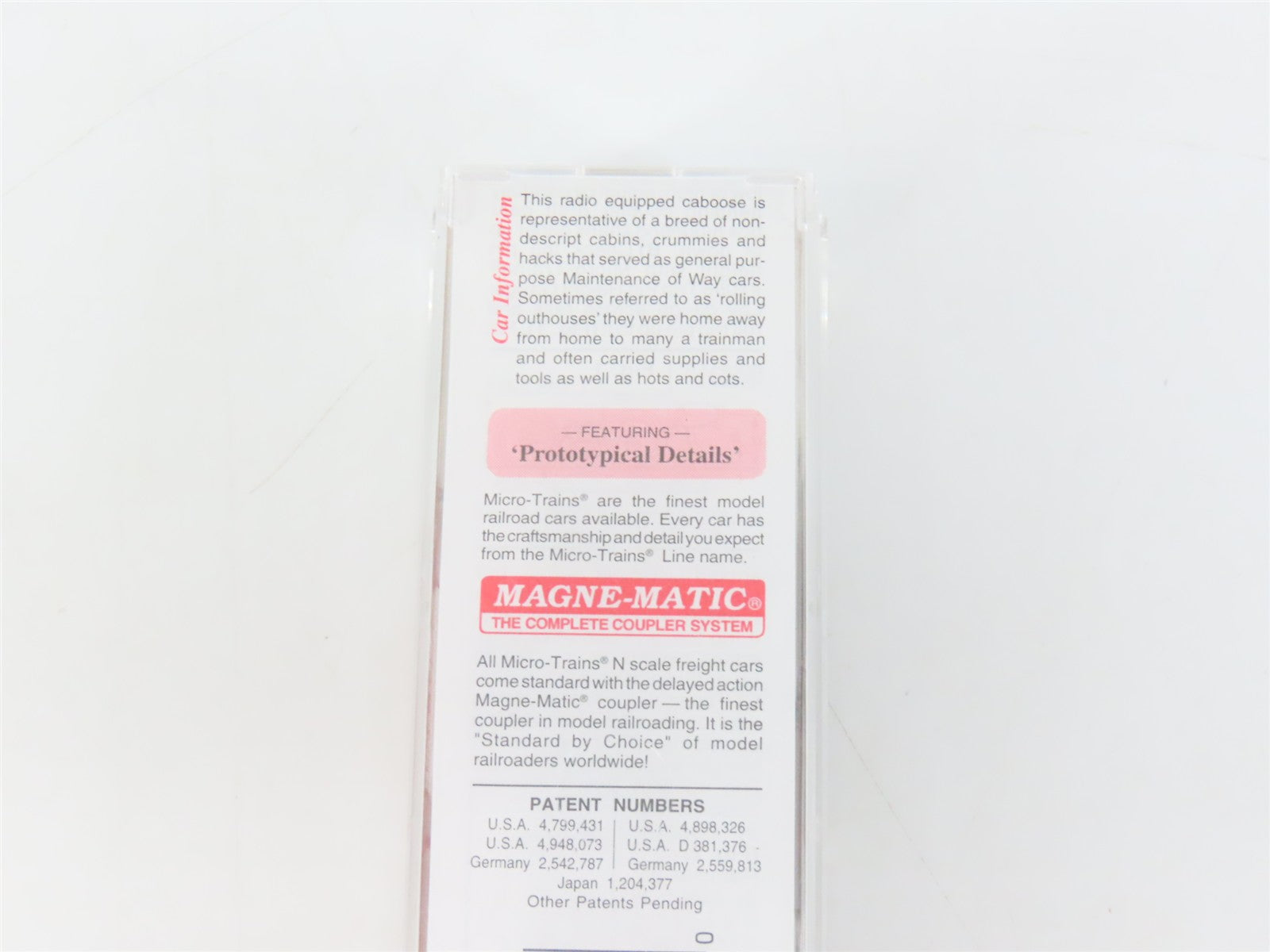 N Scale Micro-Trains MTL 51200 M.W. Maintenance of Way 34' Caboose RTR