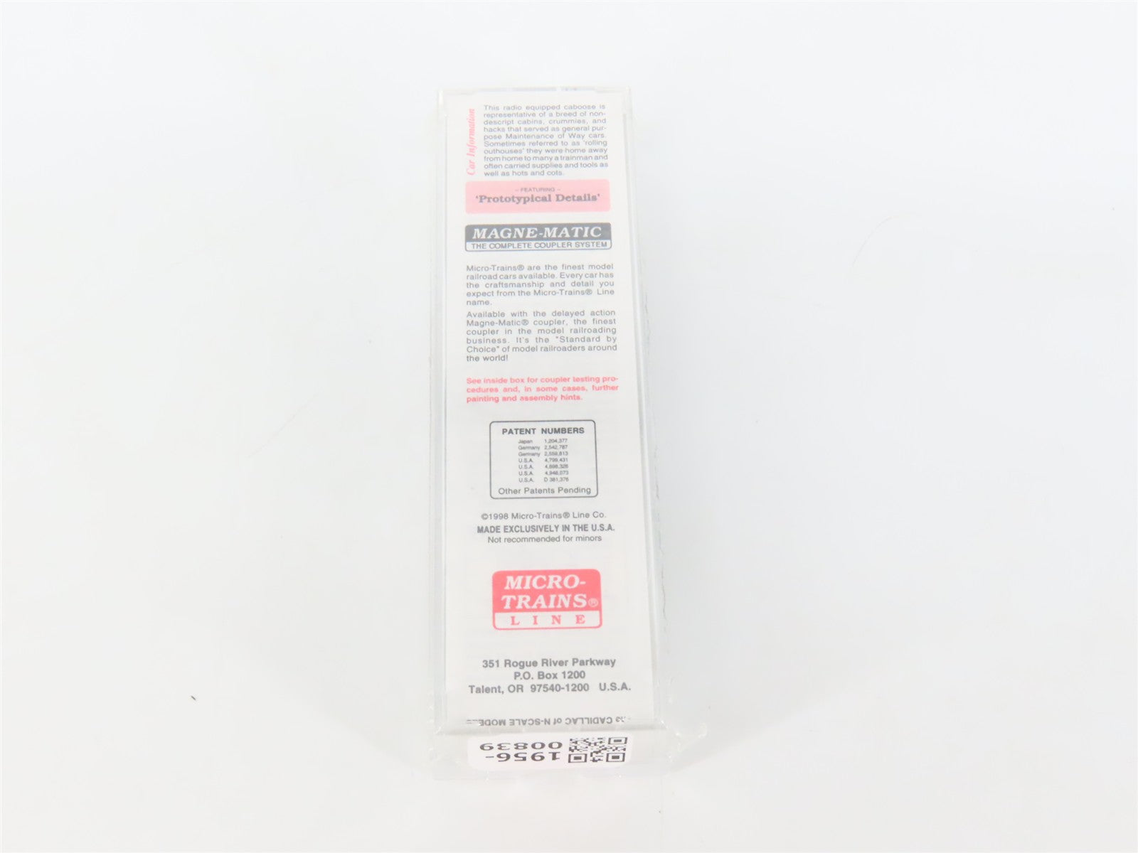 N Scale Micro-Trains MTL 51200 Maintenance of Way 34' Wood-Sheathed Caboose RTR