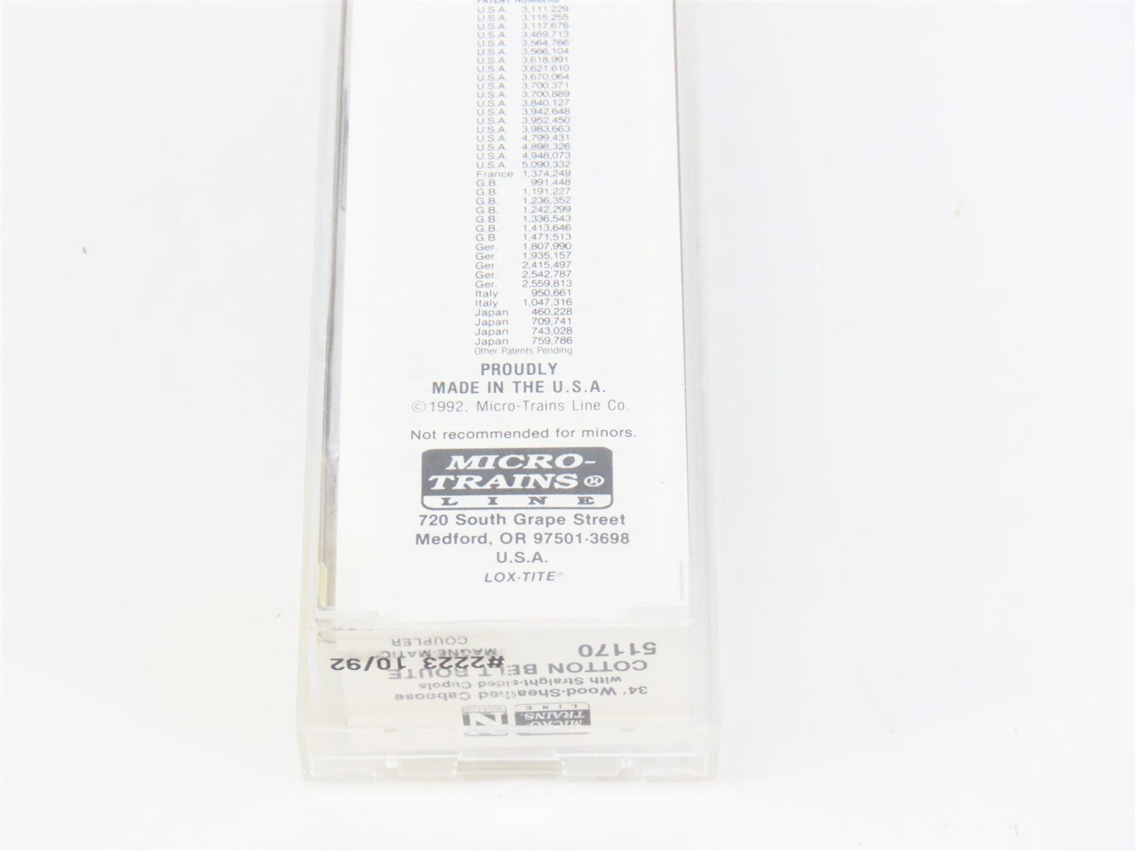 N Scale Micro-Trains MTL 51170 Cotton Belt Route 34' Wood-Sheathed Caboose RTR