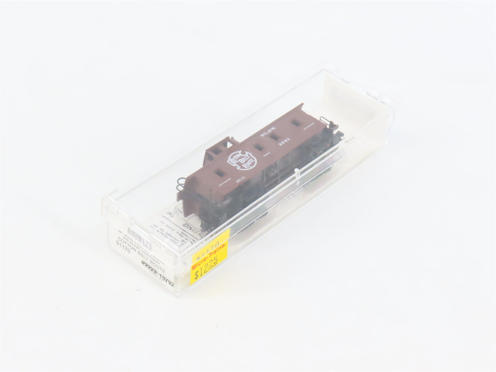 N Scale Micro-Trains MTL 51170 Cotton Belt Route 34' Wood-Sheathed Caboose RTR
