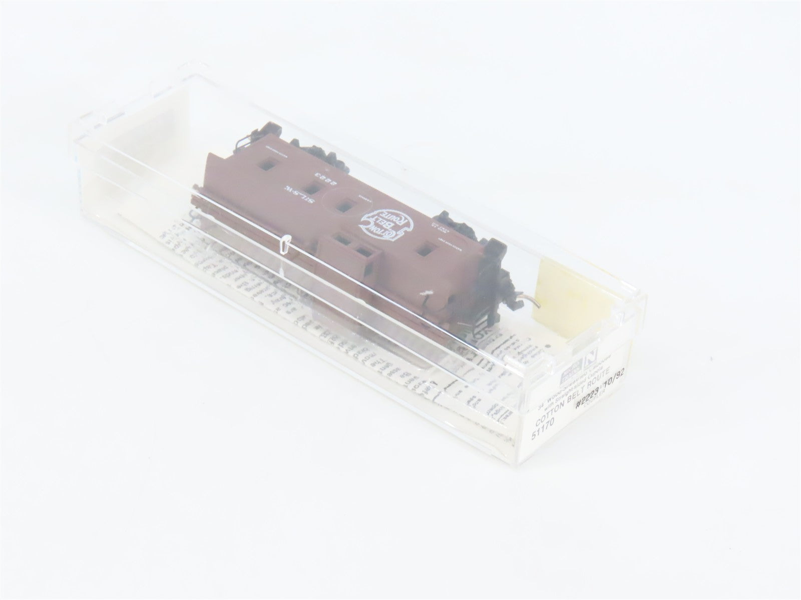 N Scale Micro-Trains MTL 51170 Cotton Belt Route 34' Wood-Sheathed Caboose RTR