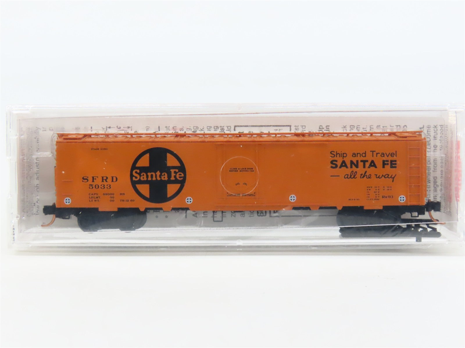 N Scale Micro-Trains MTL 52050 Santa Fe 52' Riveted Steel Express Reefer RTR