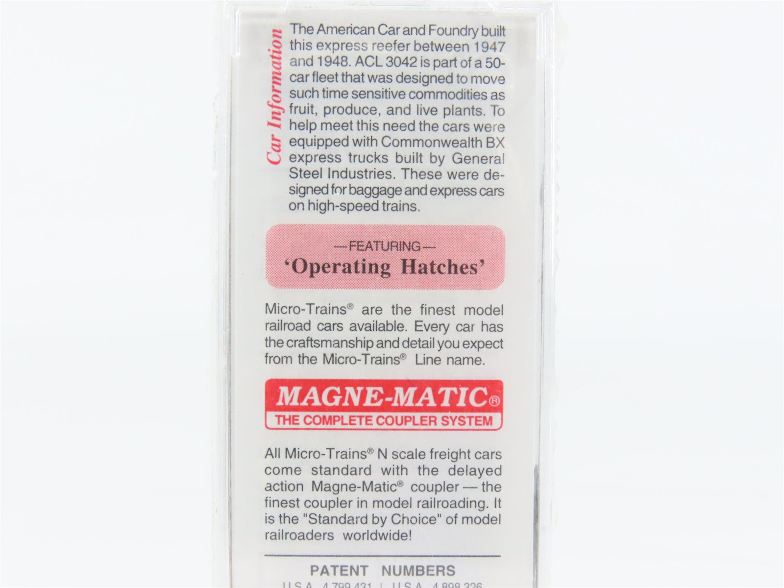 N Scale Micro-Trains MTL 52040 ACL Atlantic Coast Line 52' Reefer 3042 RTR