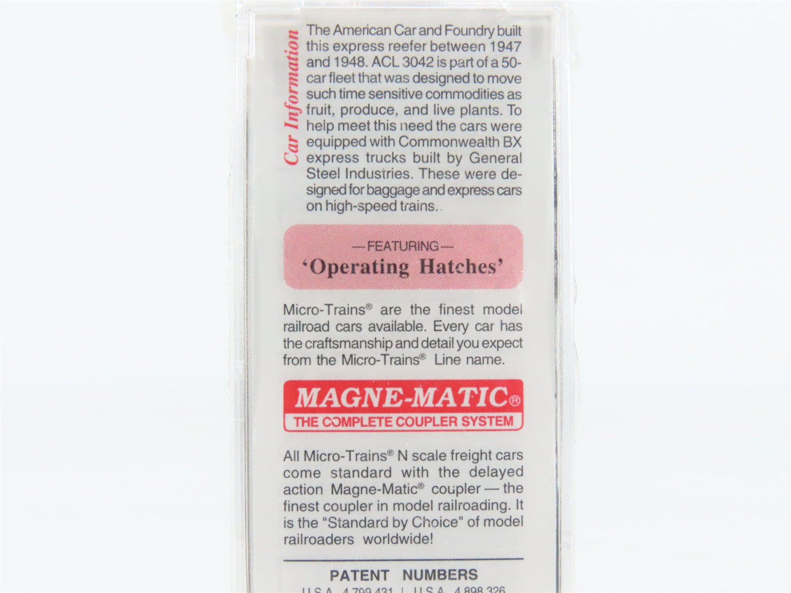 N Scale Micro-Trains MTL 52040 ACL Atlantic Coast Line 52' Express Reefer RTR