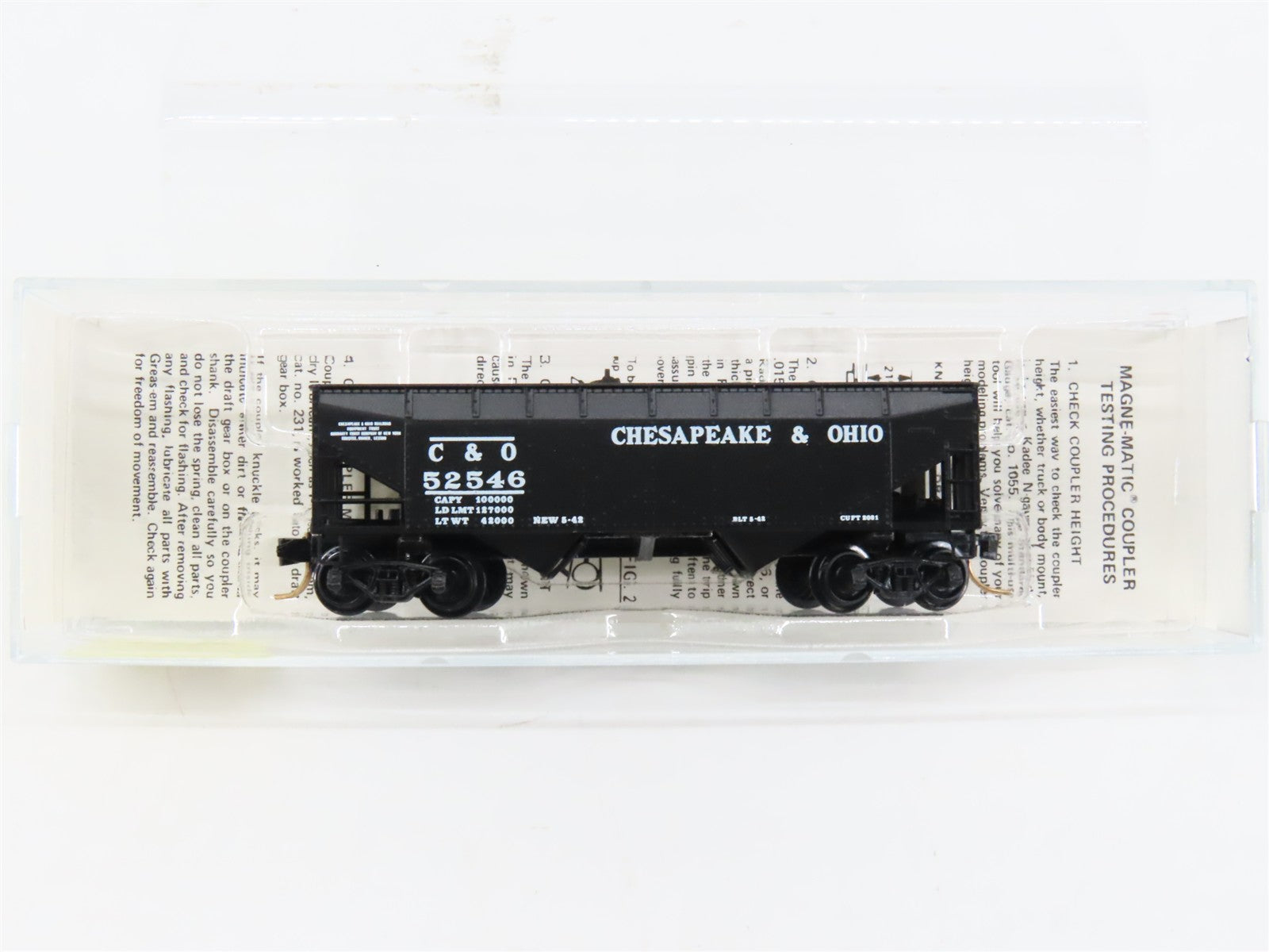 N Scale Micro-Trains MTL 55030 C&O Chesapeake & Ohio 33' 2-Bay Hopper 52546 RTR