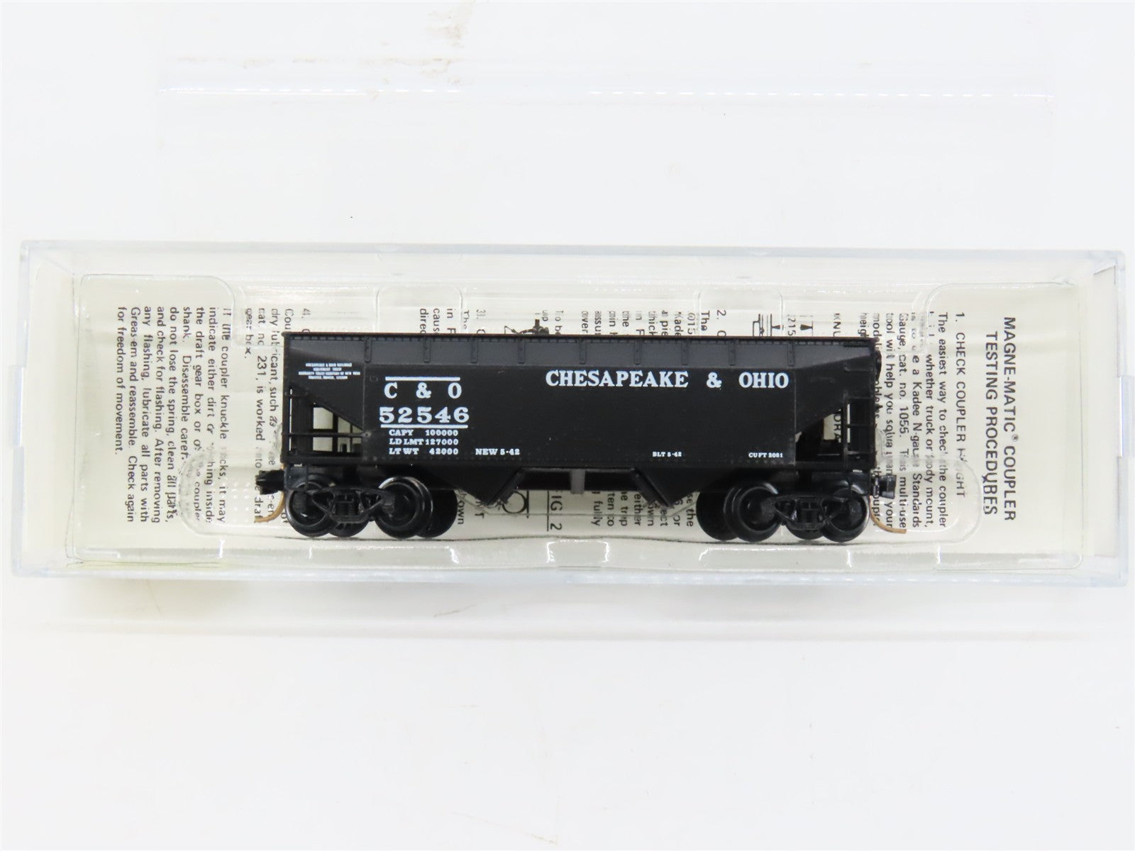 N Scale Micro-Trains MTL 55030 C&O Chesapeake & Ohio 33' 2-Bay Hopper 52546 RTR