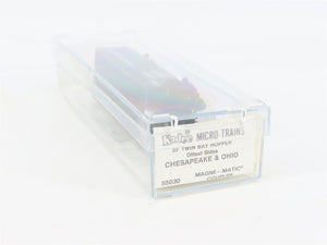 N Scale Micro-Trains MTL 55030 C&O Chesapeake & Ohio 33' 2-Bay Hopper 52546 RTR