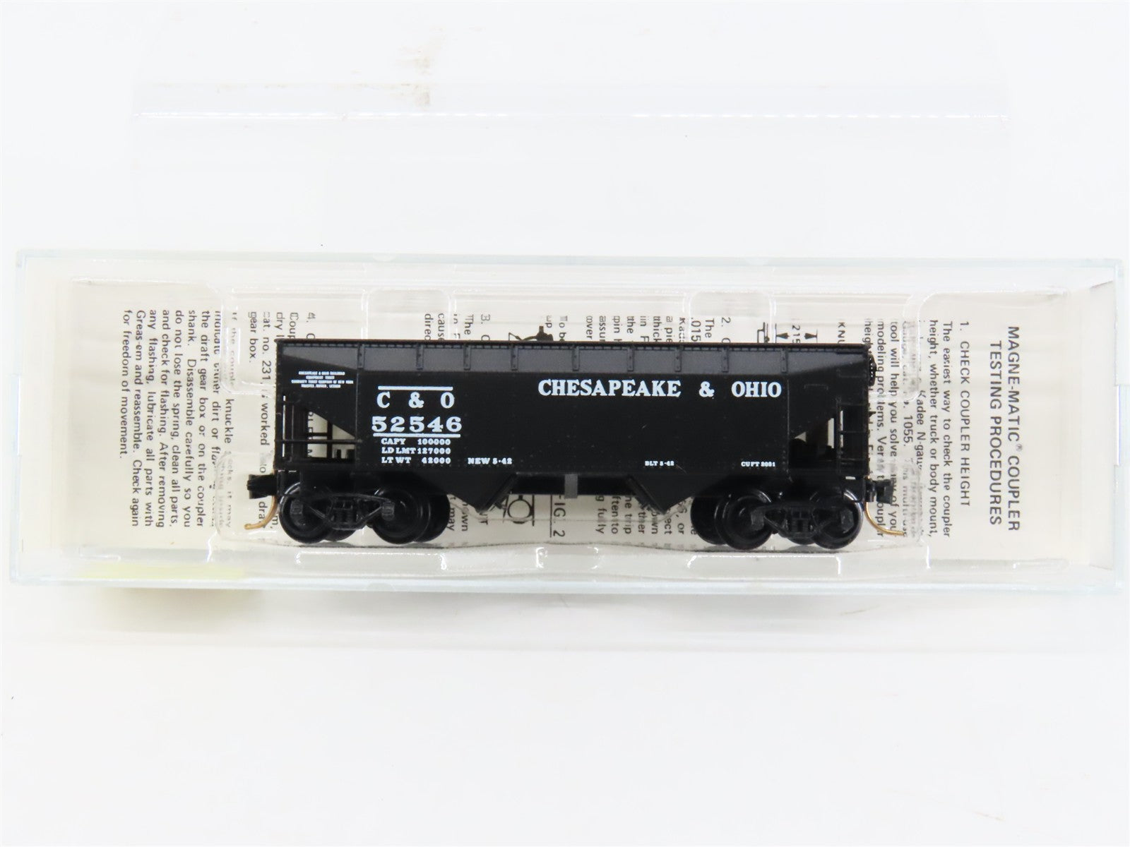 N Scale Micro-Trains MTL 55030 C&O Chesapeake & Ohio 33' 2-Bay Hopper 52546 RTR