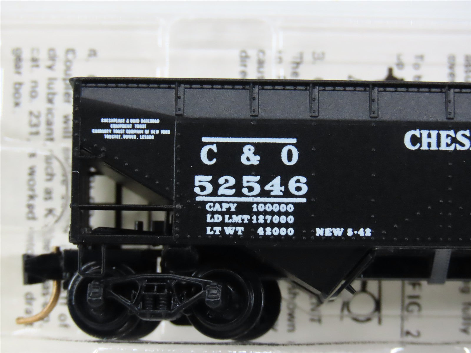 N Scale Micro-Trains MTL 55030 C&O Chesapeake & Ohio 33' 2-Bay Hopper 52546 RTR