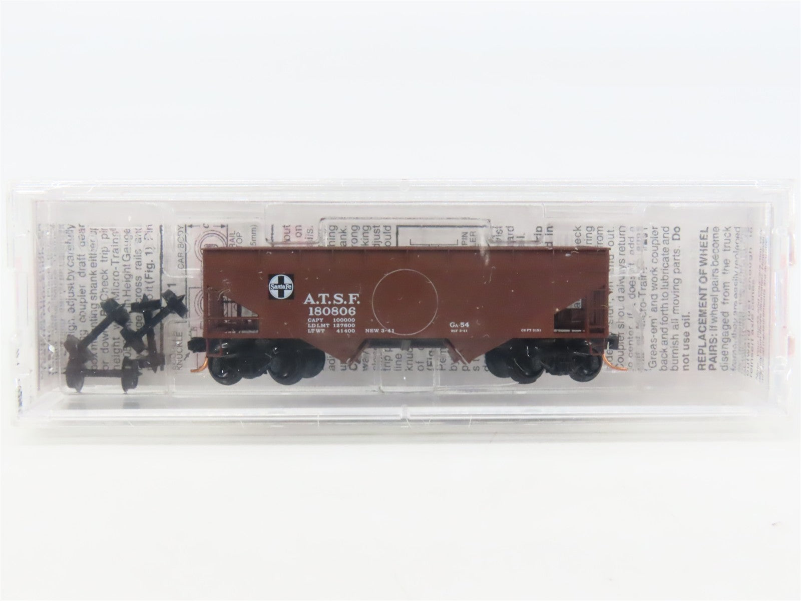 N Scale Micro-Trains MTL 55010 ATSF Santa Fe 33' 2-Bay Hopper 180806 RTR