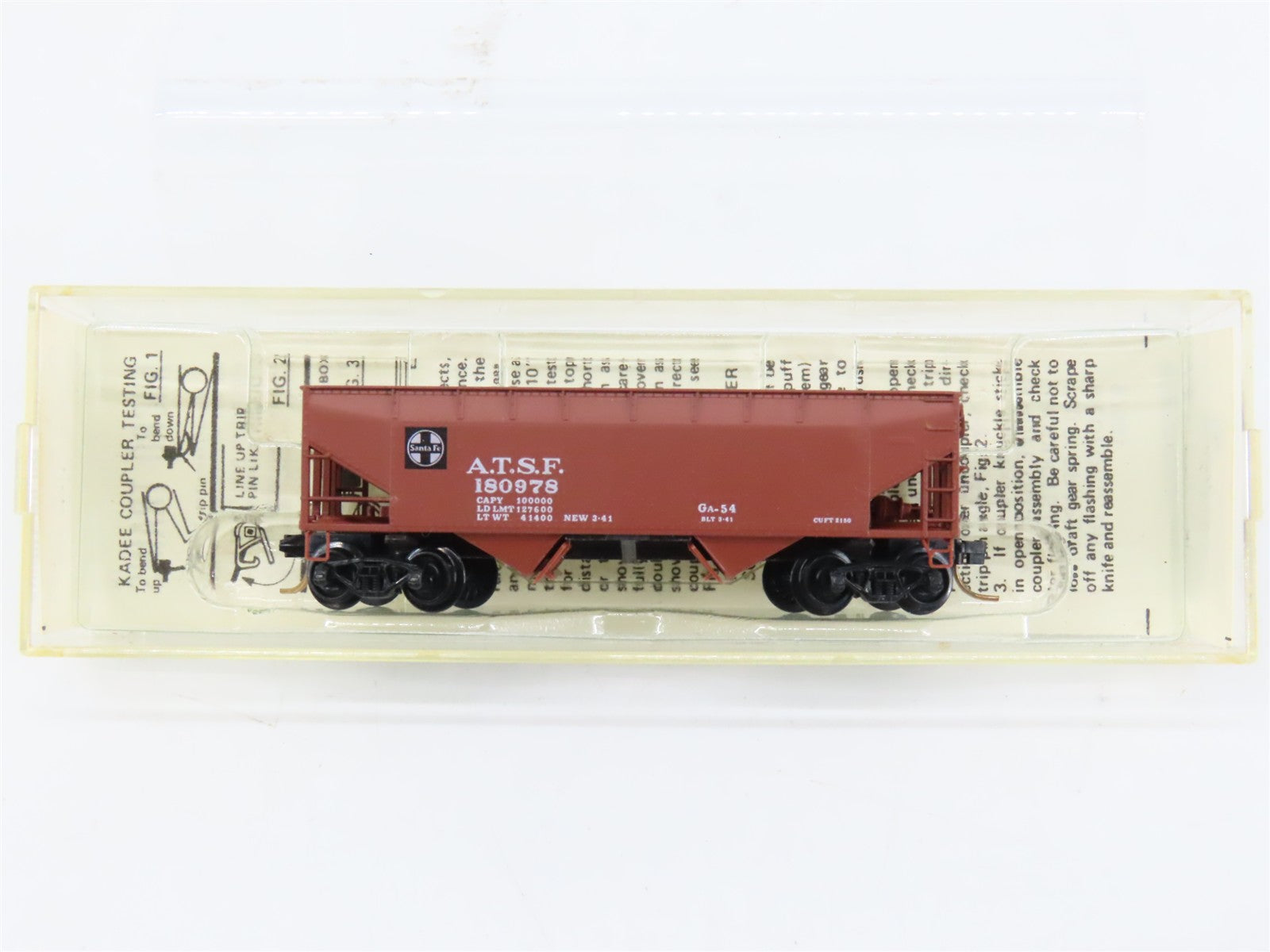 N Scale Micro-Trains MTL 55010 Santa Fe 33' 2-Bay Offset Side Twin Hopper RTR