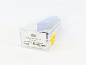 N Scale Micro-Trains MTL 55070 L&N Louisville & Nashville 33' 2-Bay Hopper RTR