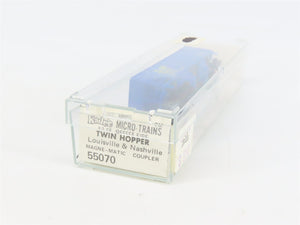 N Scale Micro-Trains MTL 55070 L&N Louisville & Nashville 33' 2-Bay Hopper RTR