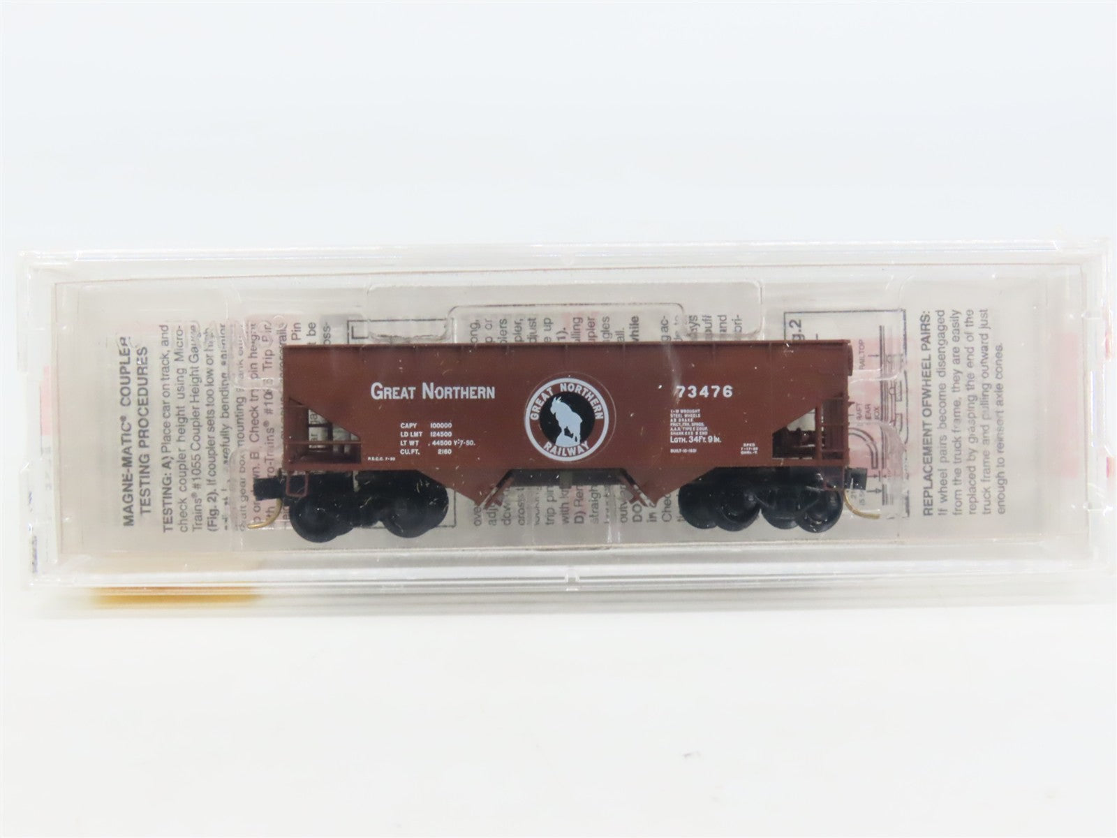 N Scale Micro-Trains MTL 55060 GN Great Northern 33' 2-Bay Hopper 73476 RTR