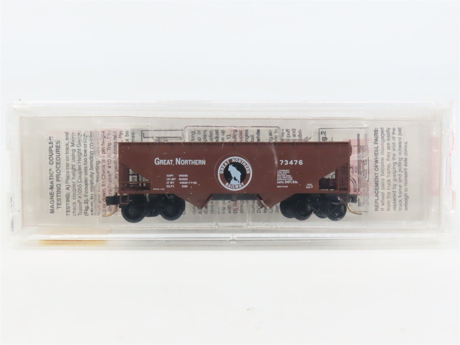 N Scale Micro-Trains MTL 55060 GN Great Northern 33' 2-Bay Hopper 73476 RTR