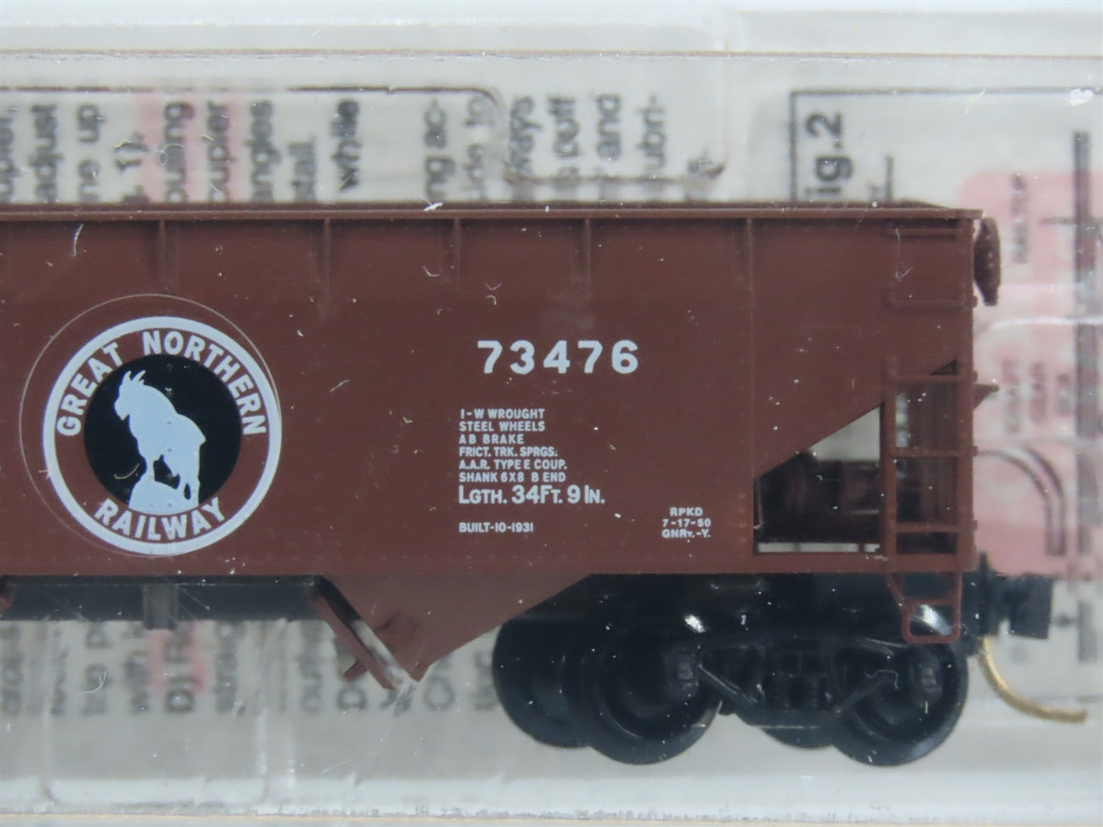 N Scale Micro-Trains MTL 55060 GN Great Northern 33' 2-Bay Hopper 73476 RTR