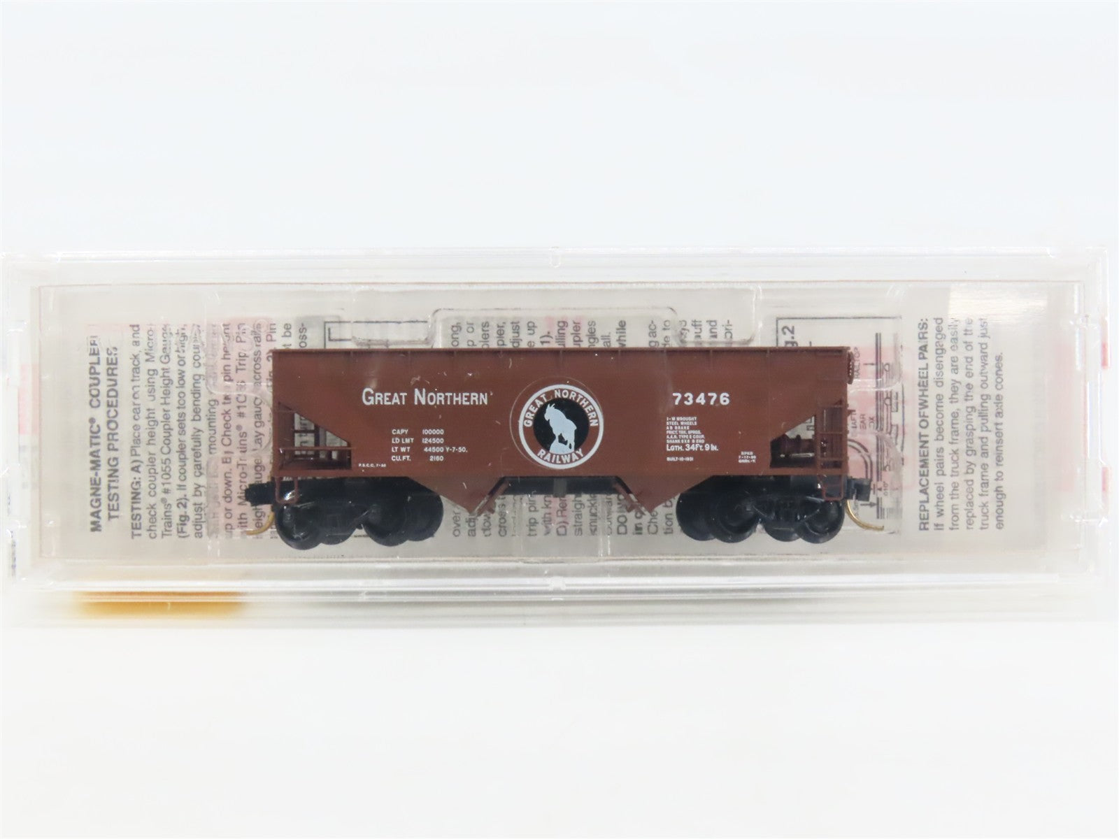 N Scale Micro-Trains MTL 55060 GN Great Northern 33' 2-Bay Hopper 73476 RTR
