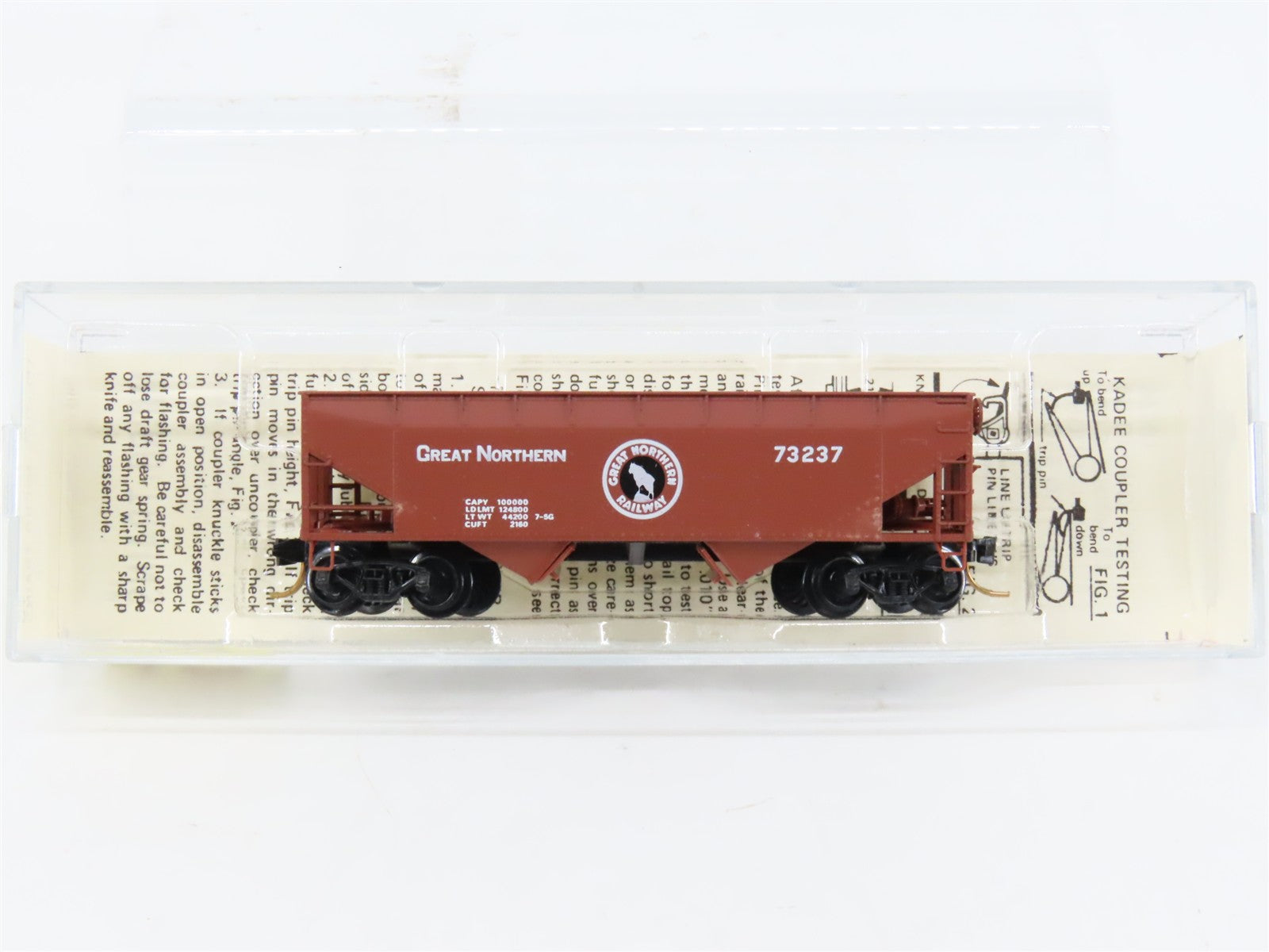 N Scale Micro-Trains MTL 55060 Great Northern 33' 2-Bay Hopper 73237 RTR