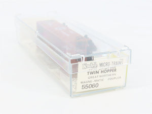 N Scale Micro-Trains MTL 55060 Great Northern 33' 2-Bay Hopper 73237 RTR