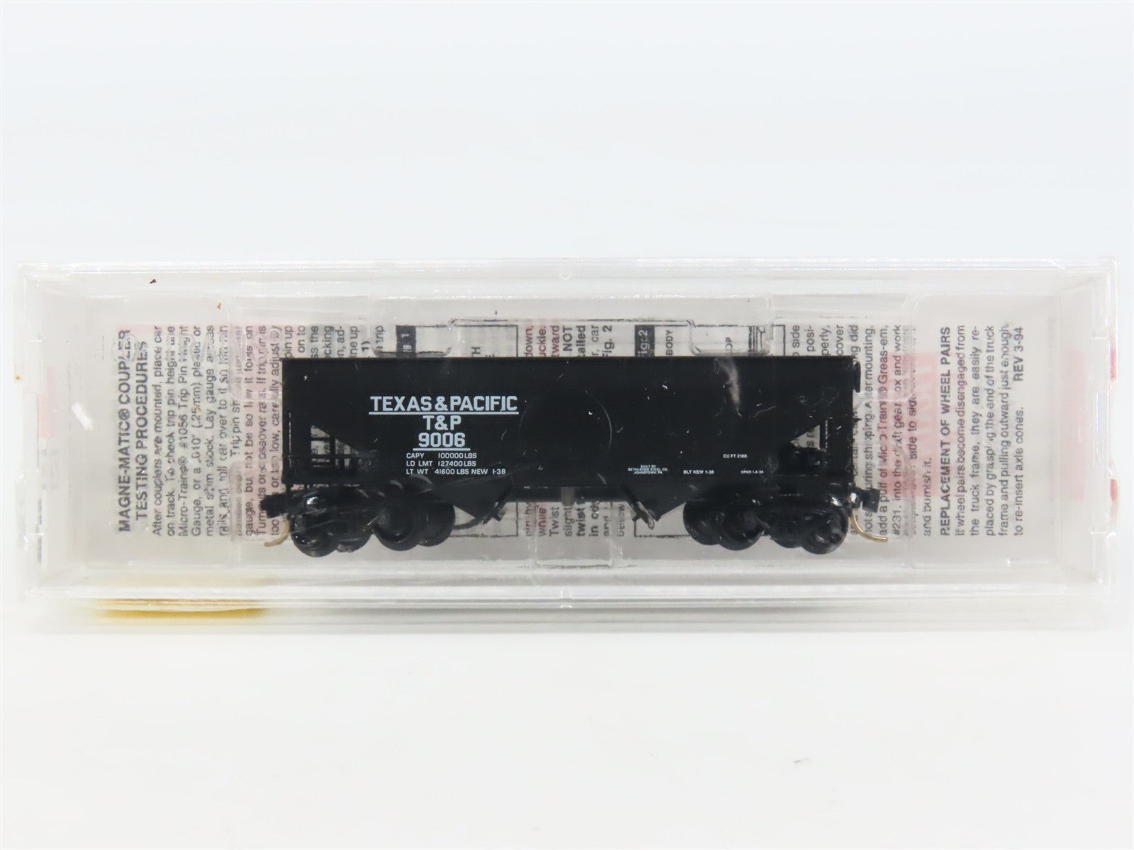 N Scale Micro-Trains MTL 55120 T&P Texas & Pacific 33' 2-Bay Hopper 9006 RTR