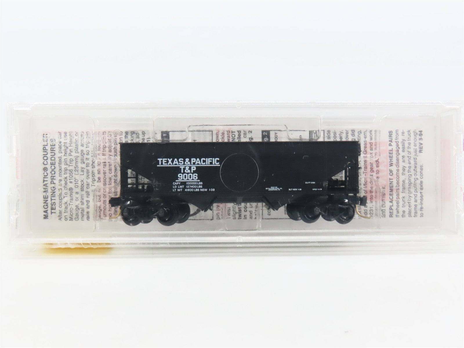 N Scale Micro-Trains MTL 55120 T&P Texas & Pacific 33' 2-Bay Hopper 9006 RTR