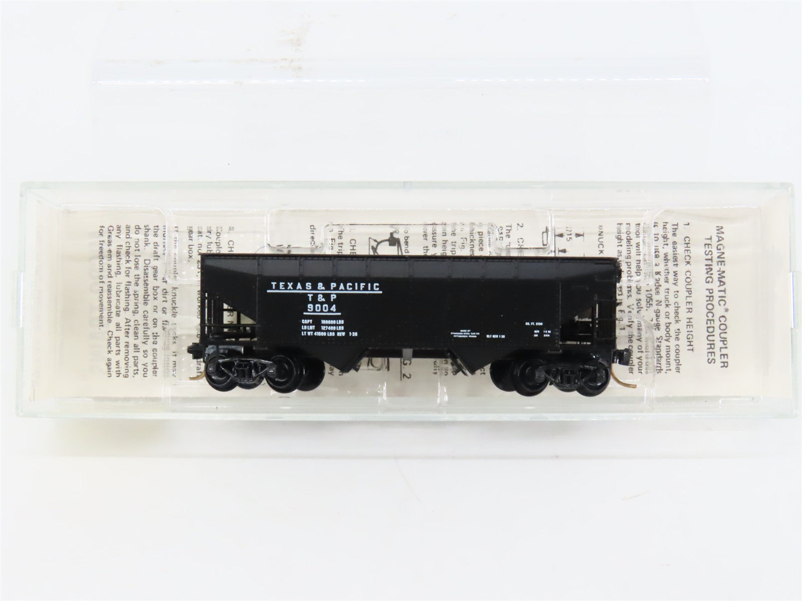 N Scale Micro-Trains MTL 55120 T&P Texas & Pacific 33' 2-Bay Hopper 9004 RTR