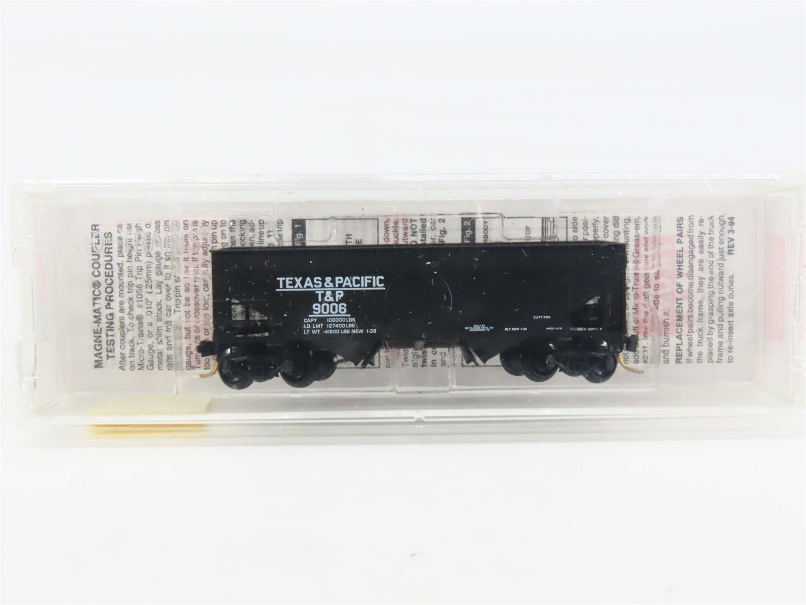 N Scale Micro-Trains MTL 55120 T&P Texas & Pacific 33' 2-Bay Hopper 9006 RTR