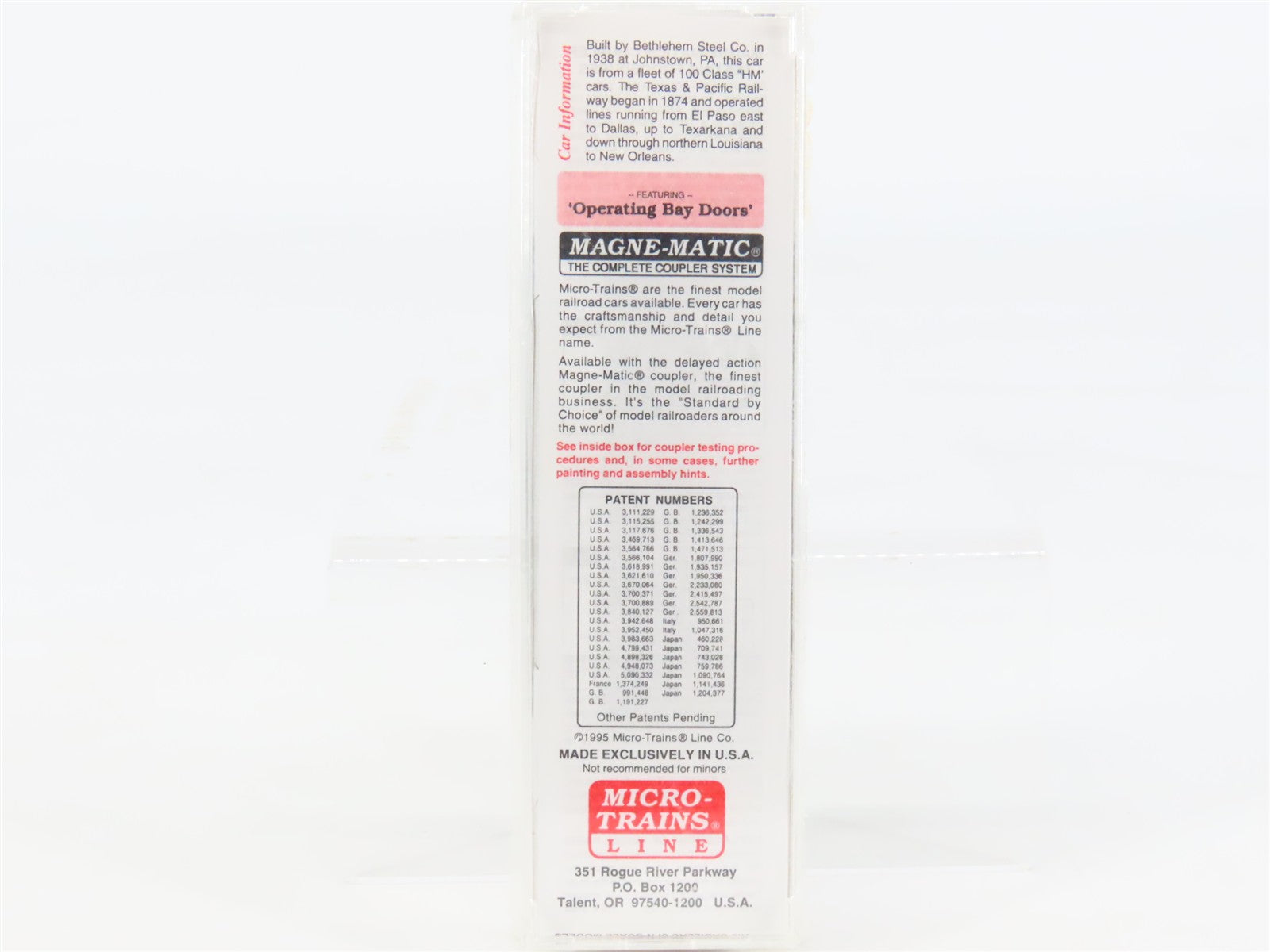 N Scale Micro-Trains MTL 55120 T&P Texas & Pacific 33' 2-Bay Hopper 9006 RTR