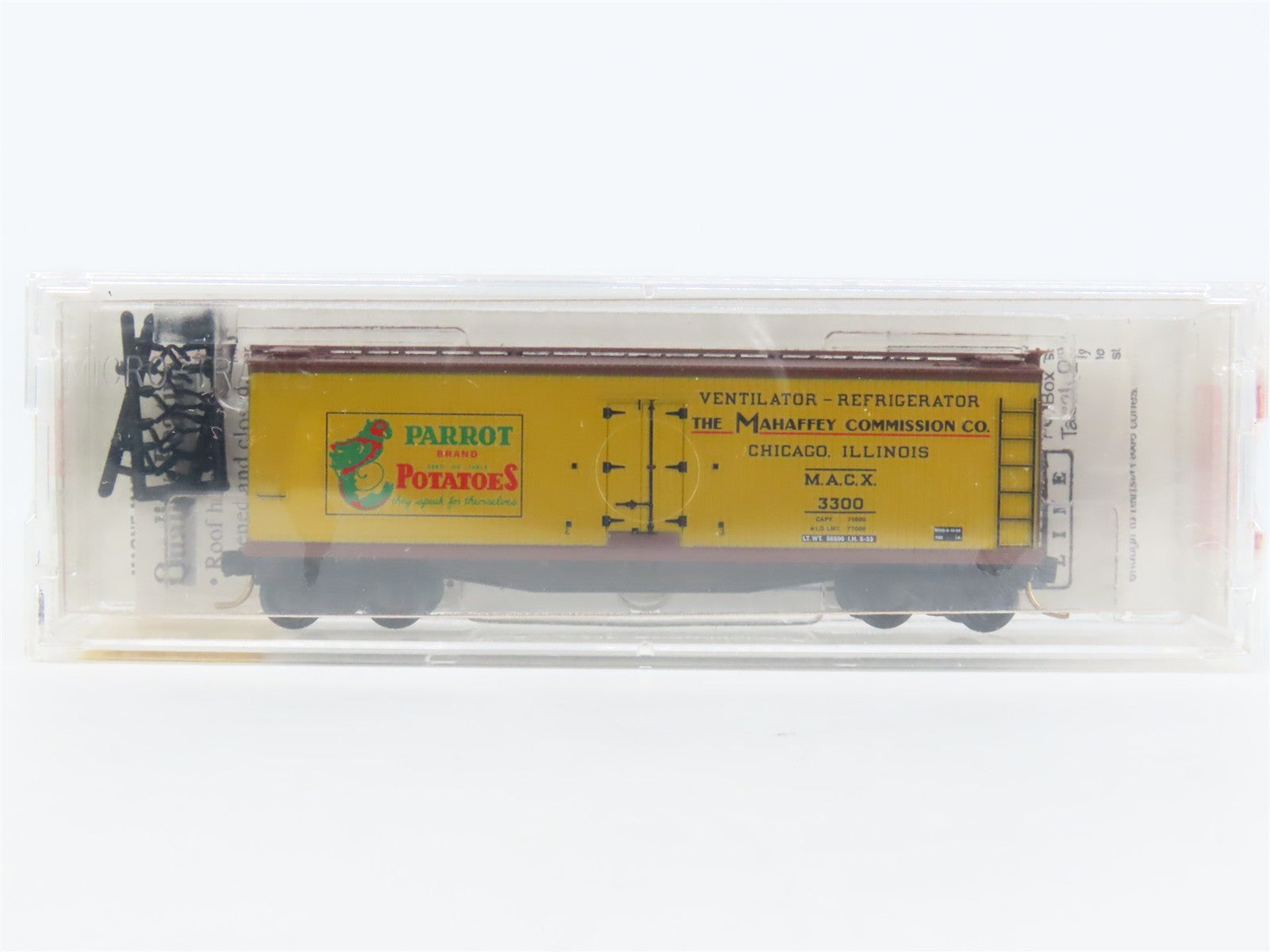 N Scale Micro-Trains MTL 49480 MACX Mahaffey Commission Co. 40' Reefer 3300 RTR