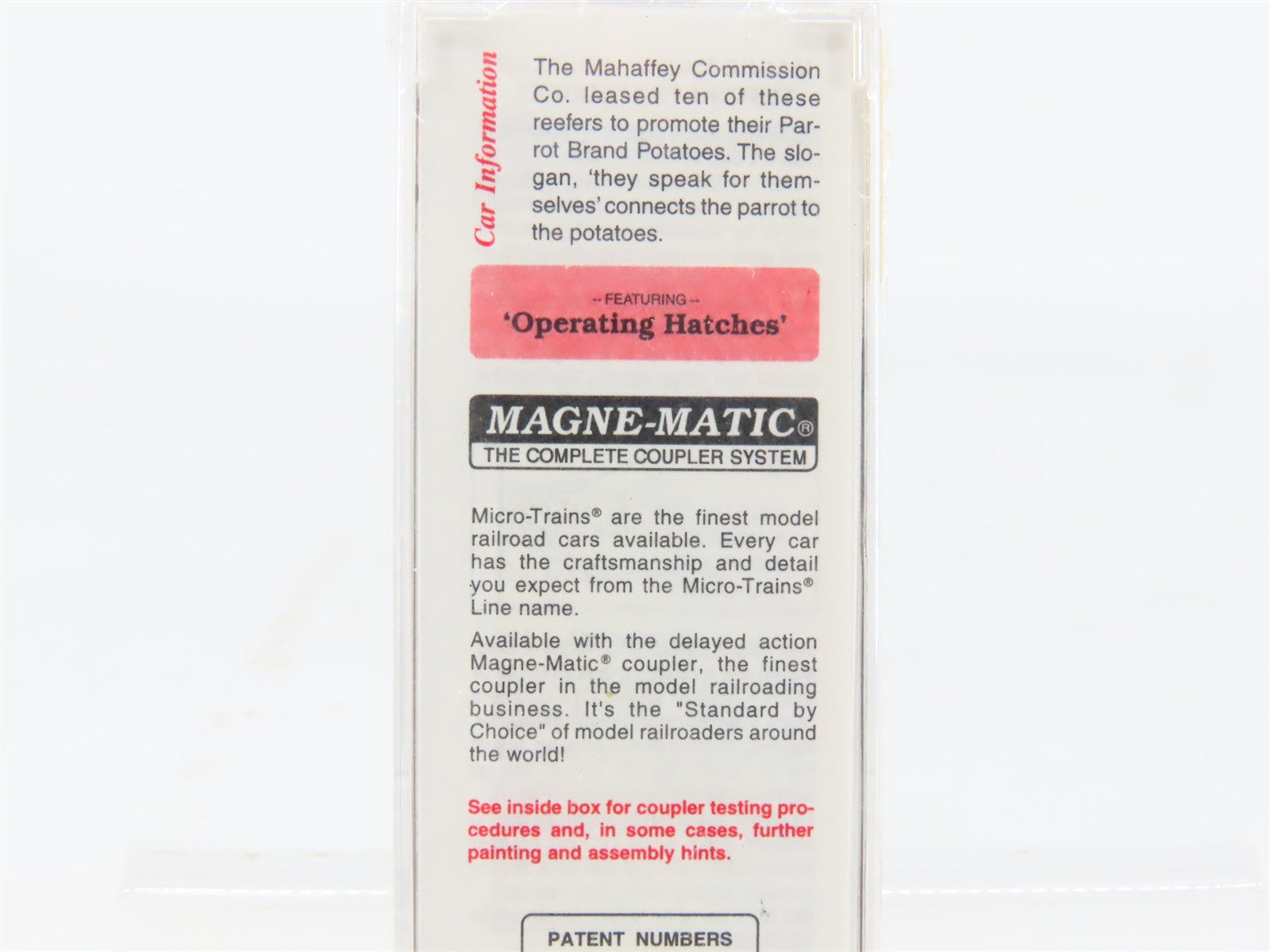 N Scale Micro-Trains MTL 49480 MACX Mahaffey Commission Co. 40' Reefer 3300 RTR