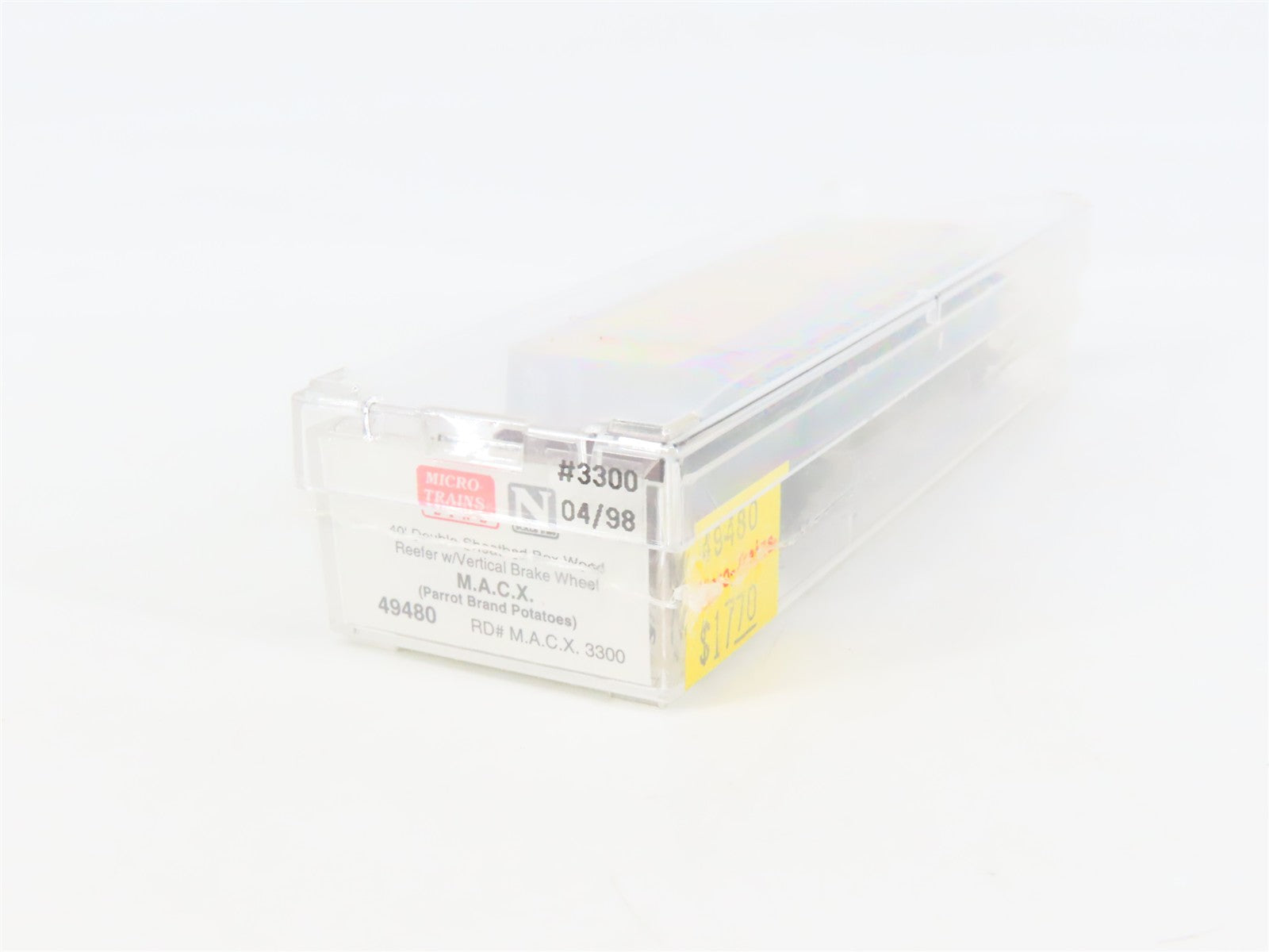 N Scale Micro-Trains MTL 49480 MACX Mahaffey Commission Co. 40' Reefer 3300 RTR