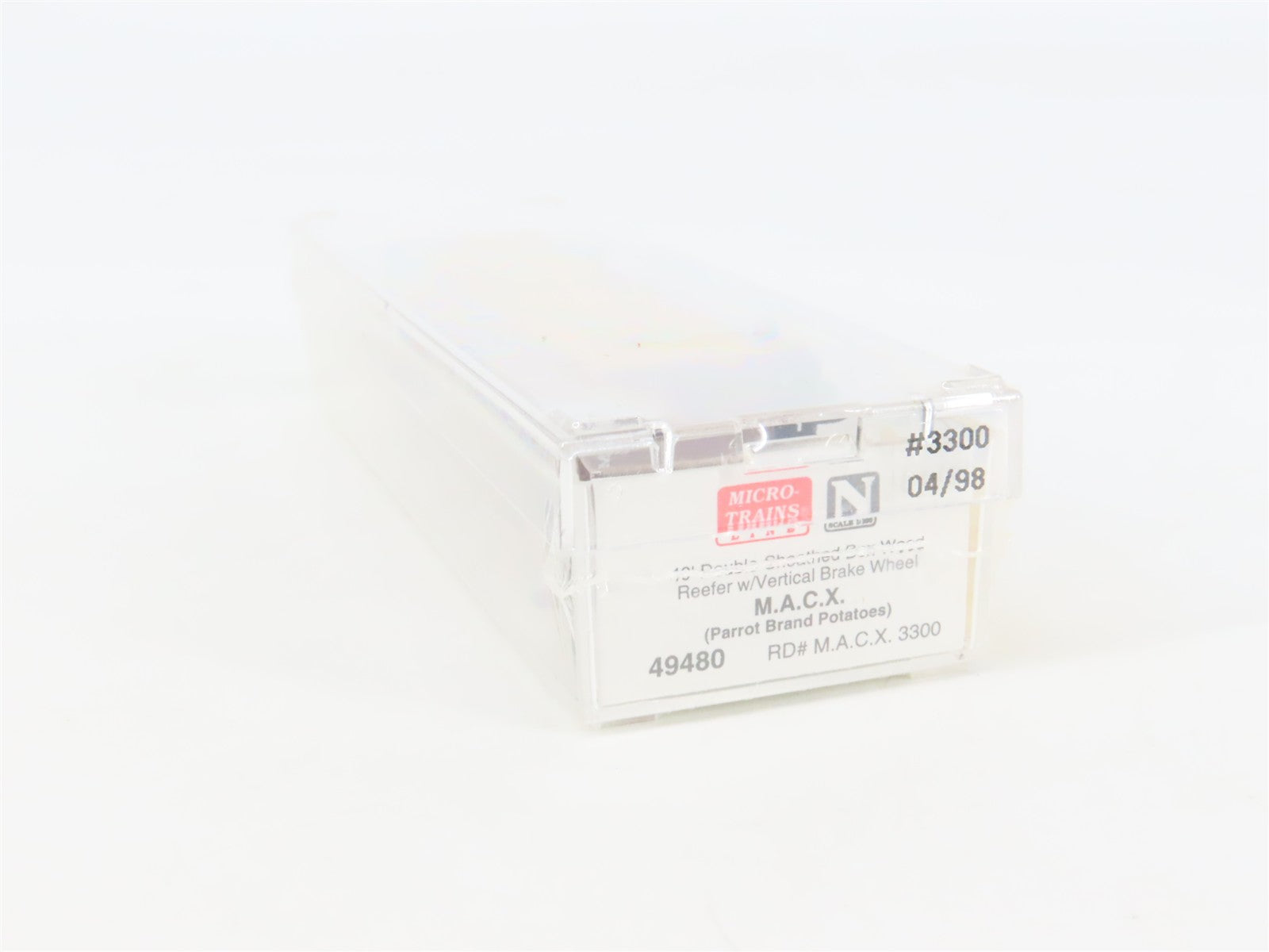 N Scale Micro-Trains MTL 49480 MACX Mahaffey Commission Co. 40' Reefer 3300 RTR