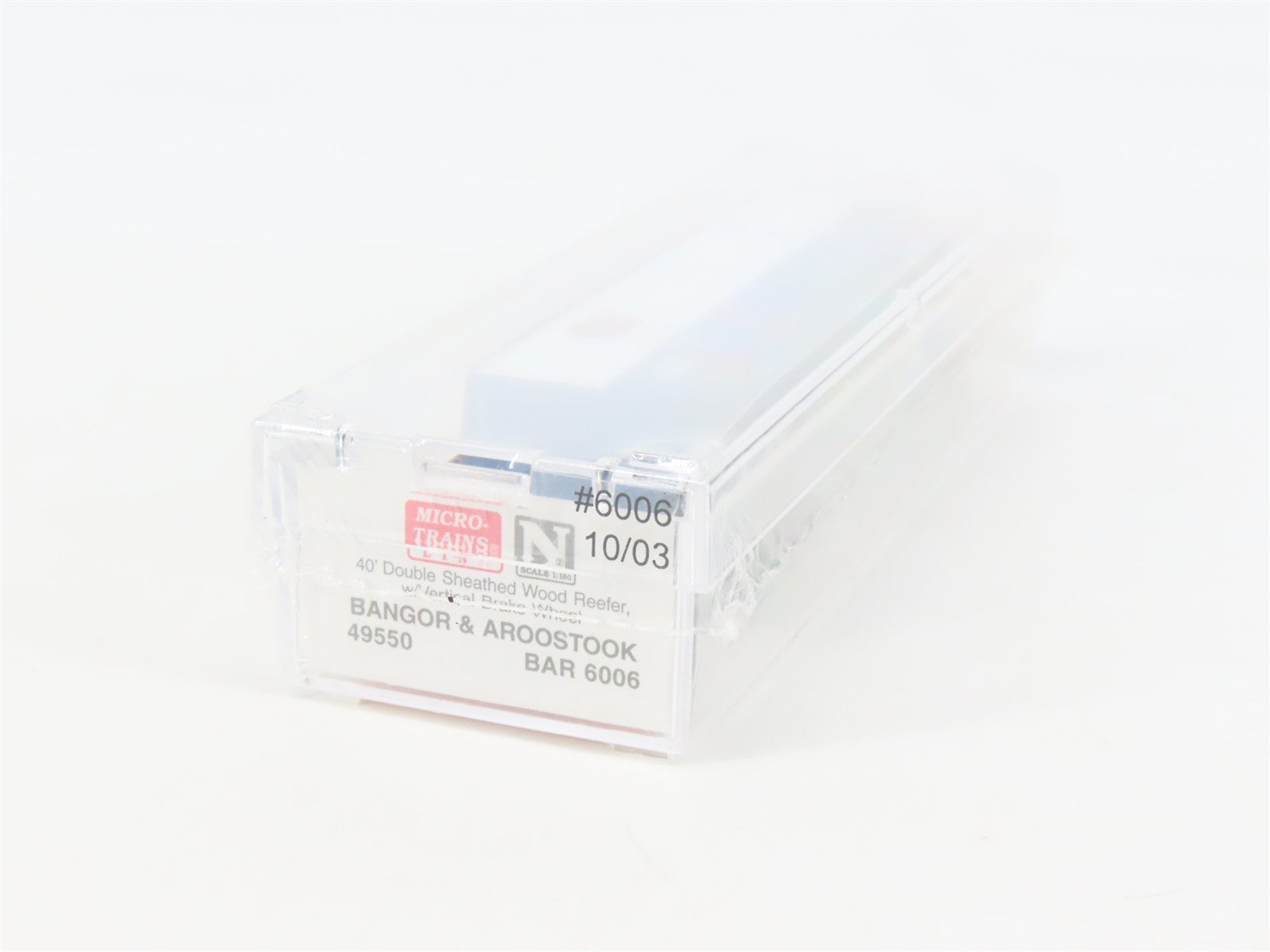 N Scale Micro-Trains MTL 49550 BAR Bangor & Aroostook 40' Reefer 6006 RTR