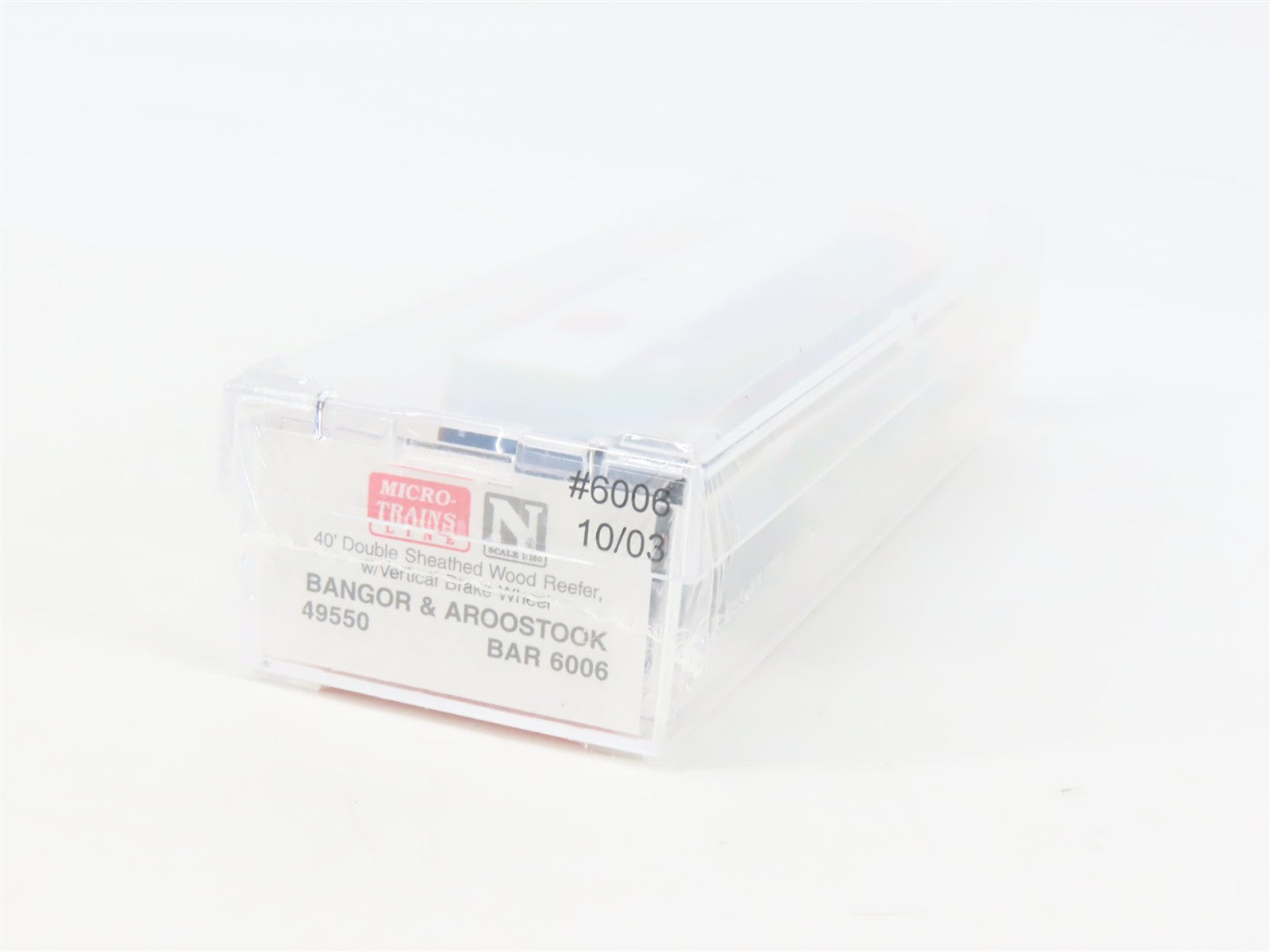 N Scale Micro-Trains MTL 49550 BAR Bangor & Aroostook 40' Reefer 6006 RTR