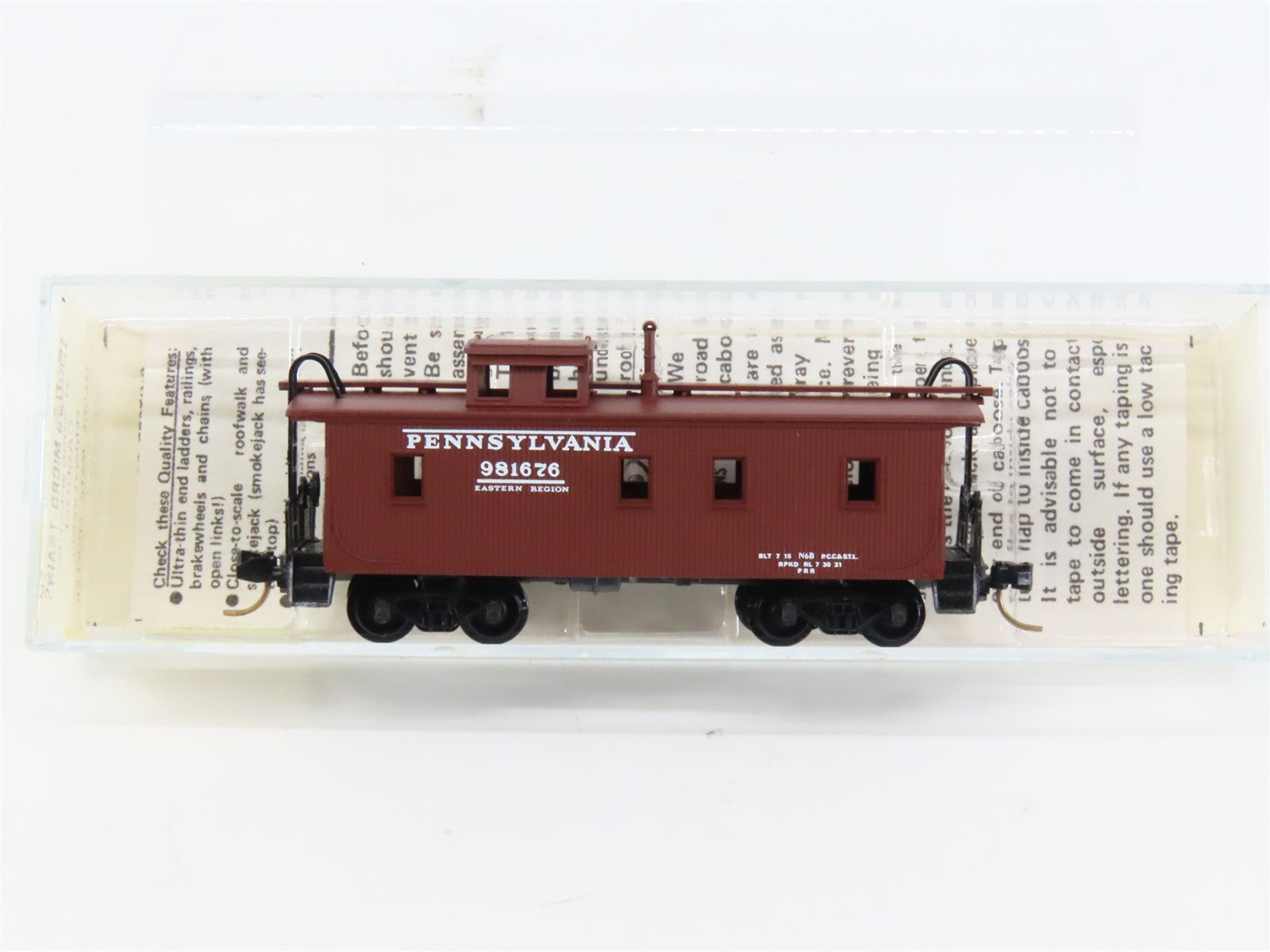 N Scale Micro-Trains MTL 50020 PRR Pennsylvania 34' Wood Sheathed Caboose RTR
