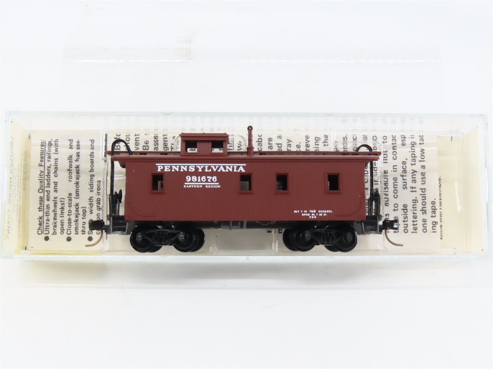 N Scale Micro-Trains MTL 50020 PRR Pennsylvania 34' Wood Sheathed Caboose RTR