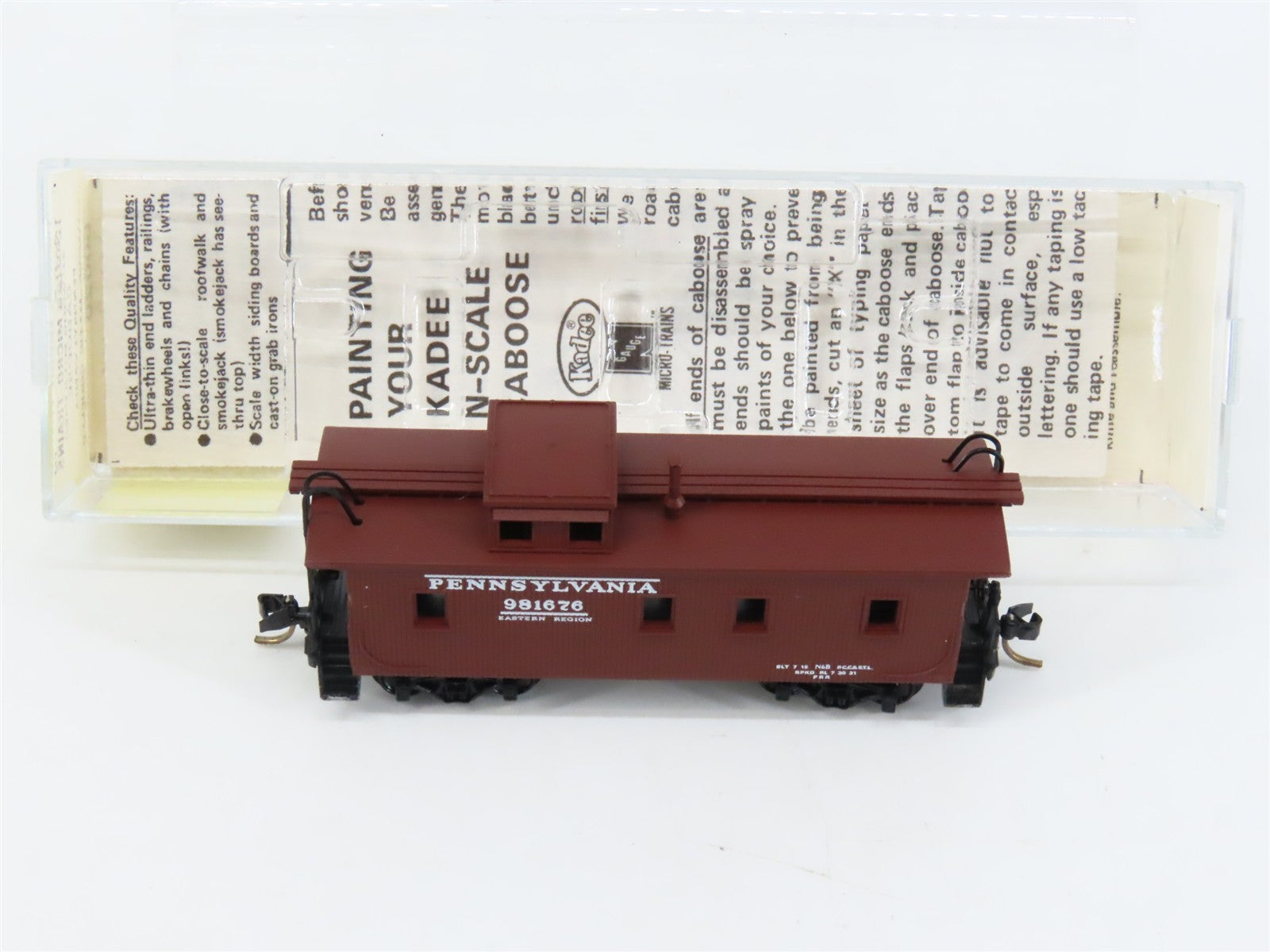 N Scale Micro-Trains MTL 50020 PRR Pennsylvania 34' Wood Sheathed Caboose RTR