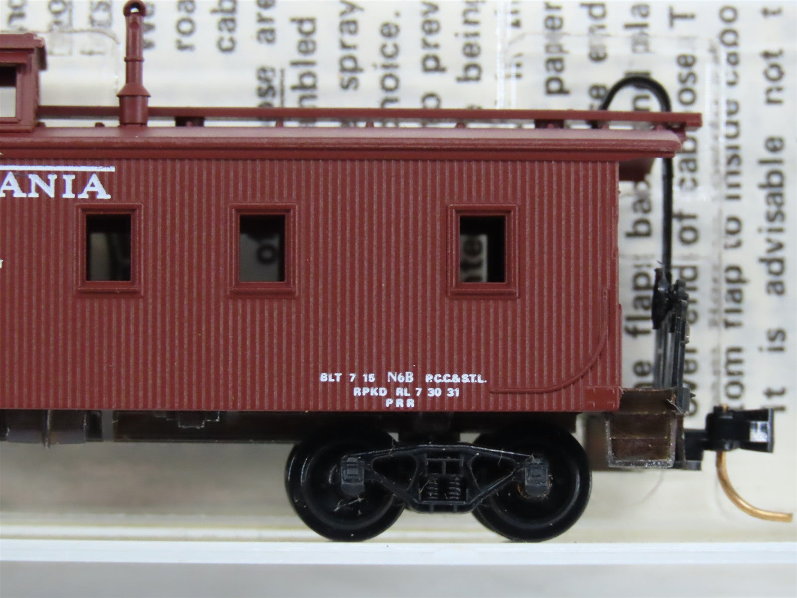 N Scale Micro-Trains MTL 50020 PRR Pennsylvania Wood Sheathed Caboose 981679 RTR