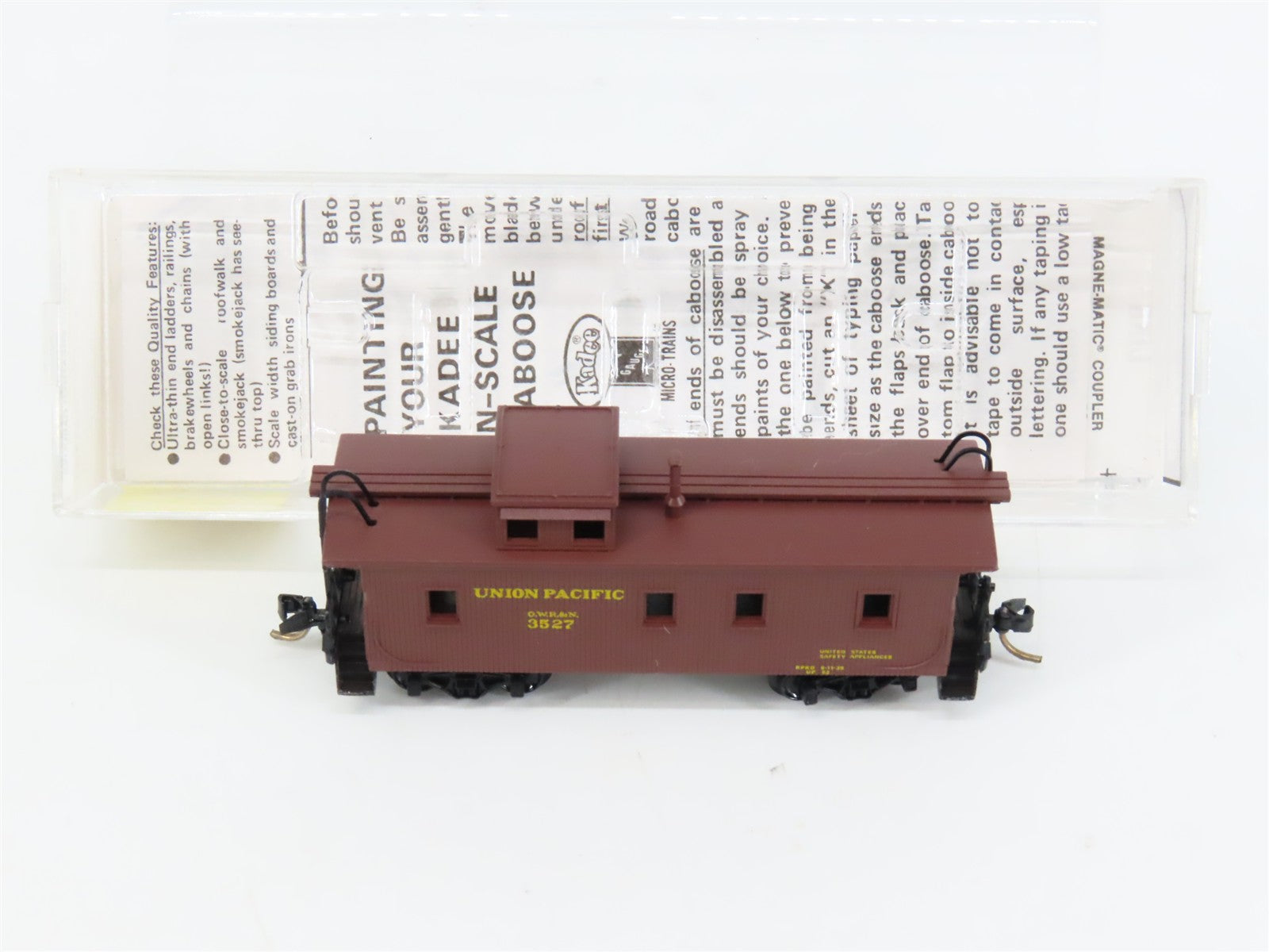 N Scale Micro-Trains MTL 50010 UP Union Pacific Wood-Sheathed Caboose 3527 RTR
