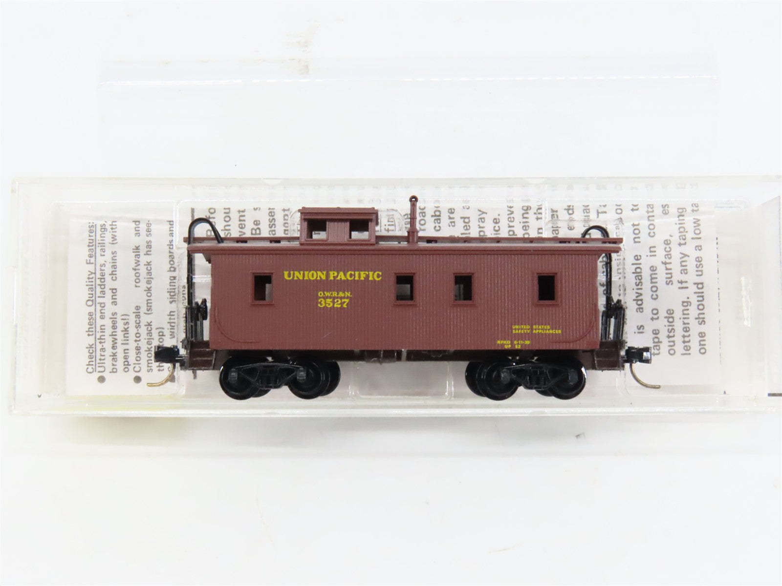 N Scale Micro-Trains MTL 50010 UP Union Pacific 34' Wood-Sheathed Caboose RTR