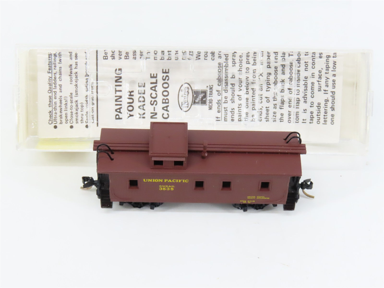N Scale Micro-Trains MTL 50010 UP Union Pacific 34' Wood-Sheathed Caboose RTR