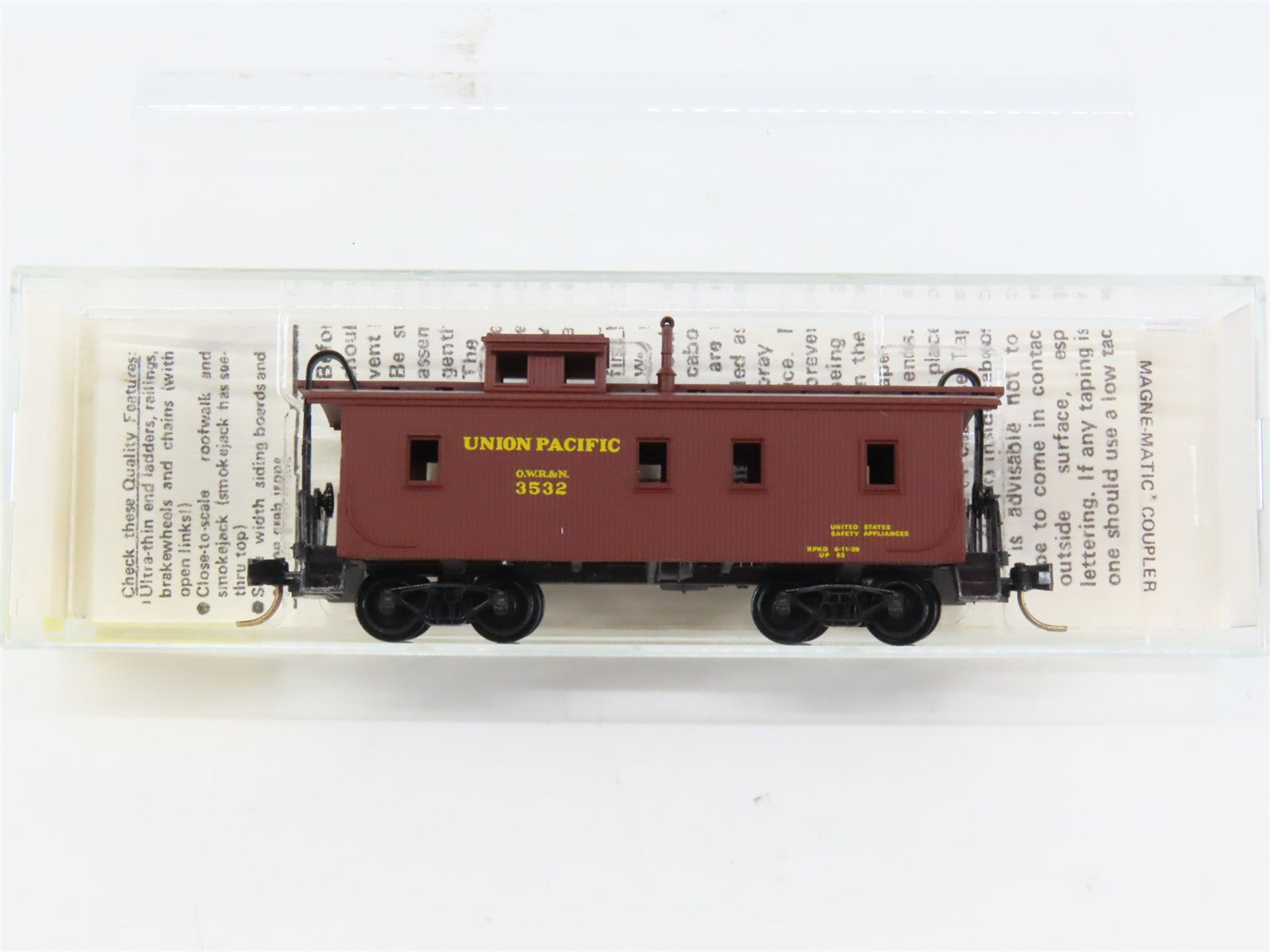 N Scale Micro-Trains MTL 50010 UP Union Pacific 34' Wood-Sheathed Caboose RTR