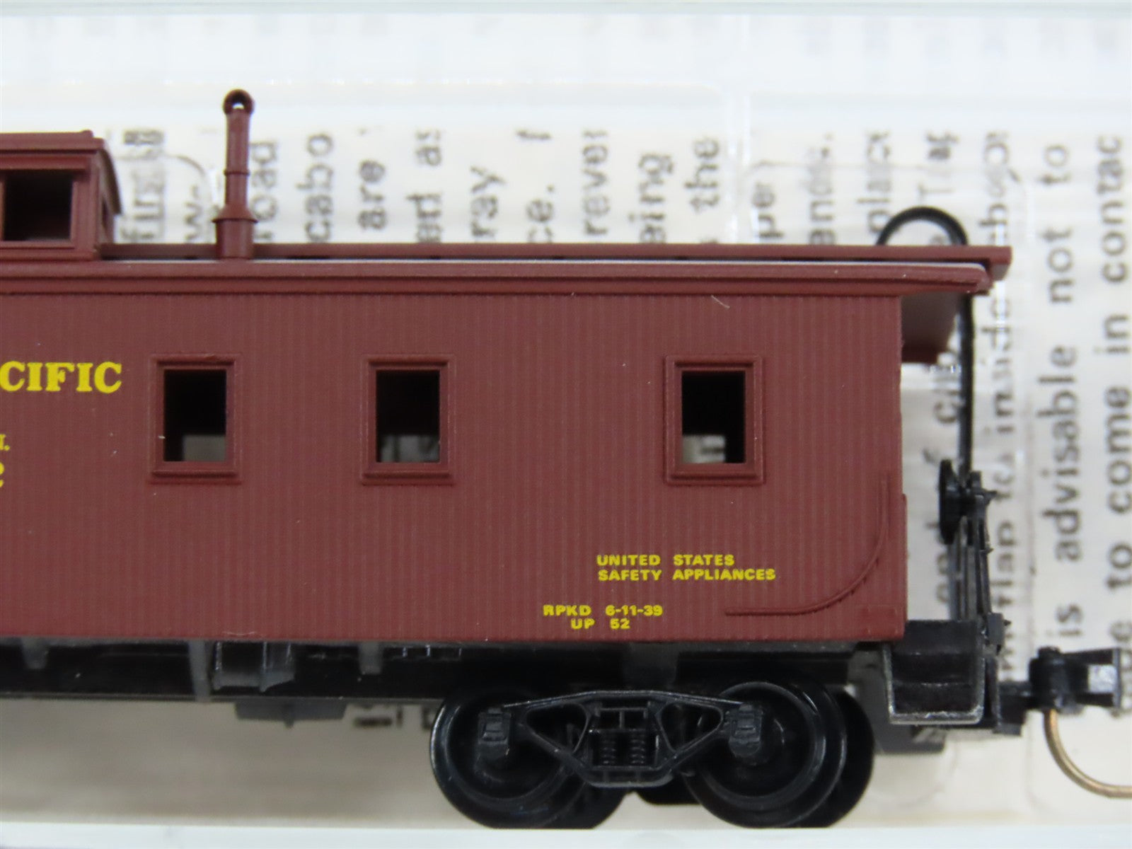 N Scale Micro-Trains MTL 50010 UP Union Pacific 34' Wood-Sheathed Caboose RTR