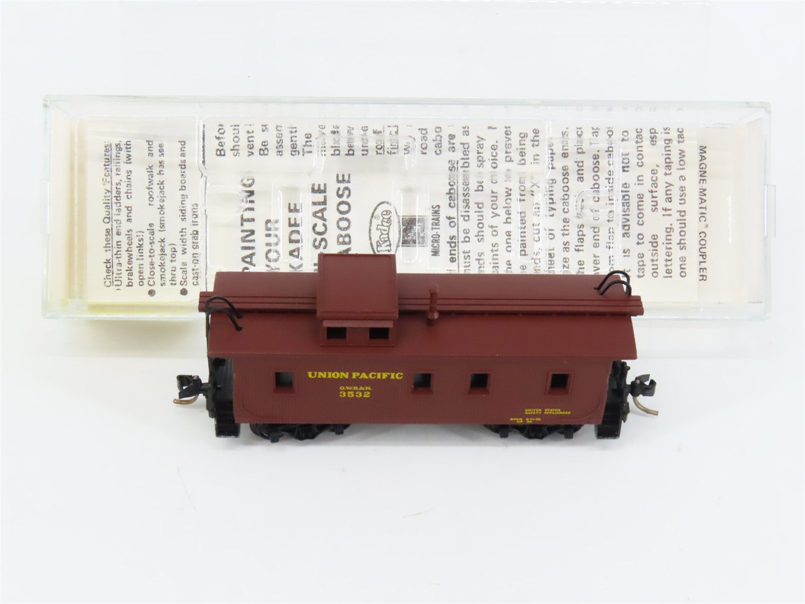 N Scale Micro-Trains MTL 50010 UP Union Pacific 34' Wood-Sheathed Caboose RTR
