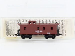 N Scale Micro-Trains MTL 50040 ATSF Santa Fe 34' Wood-Sheathed Caboose 1204 RTR
