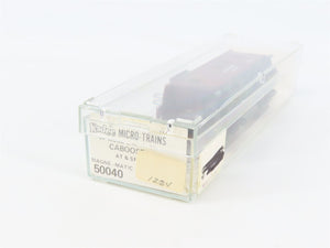 N Scale Micro-Trains MTL 50040 ATSF Santa Fe 34' Wood-Sheathed Caboose 1204 RTR