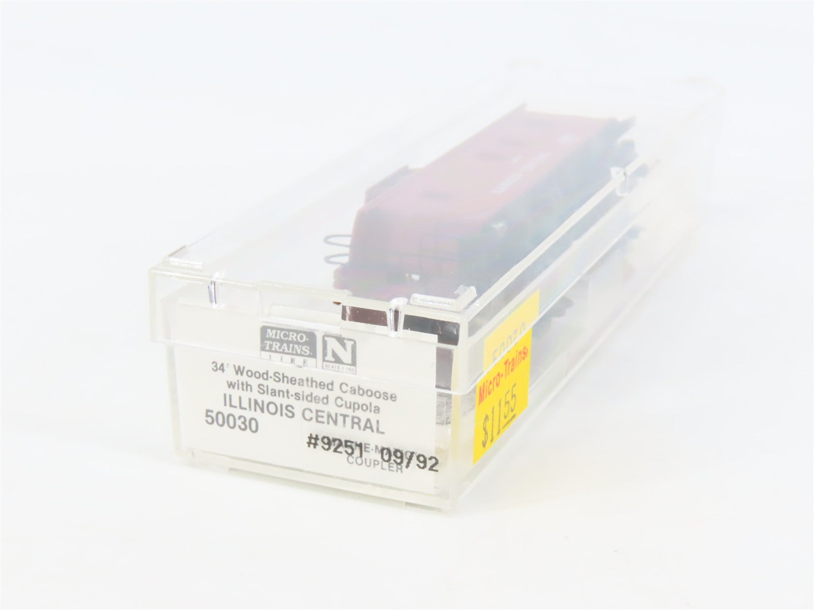 N Scale Micro-Trains MTL 50030 IC Illinois Central 34' Wood-Sheathed Caboose RTR