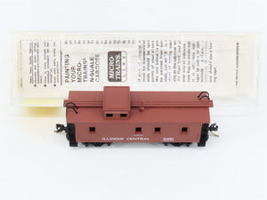 N Scale Micro-Trains MTL 50030 IC Illinois Central 34' Wood-Sheathed Caboose RTR